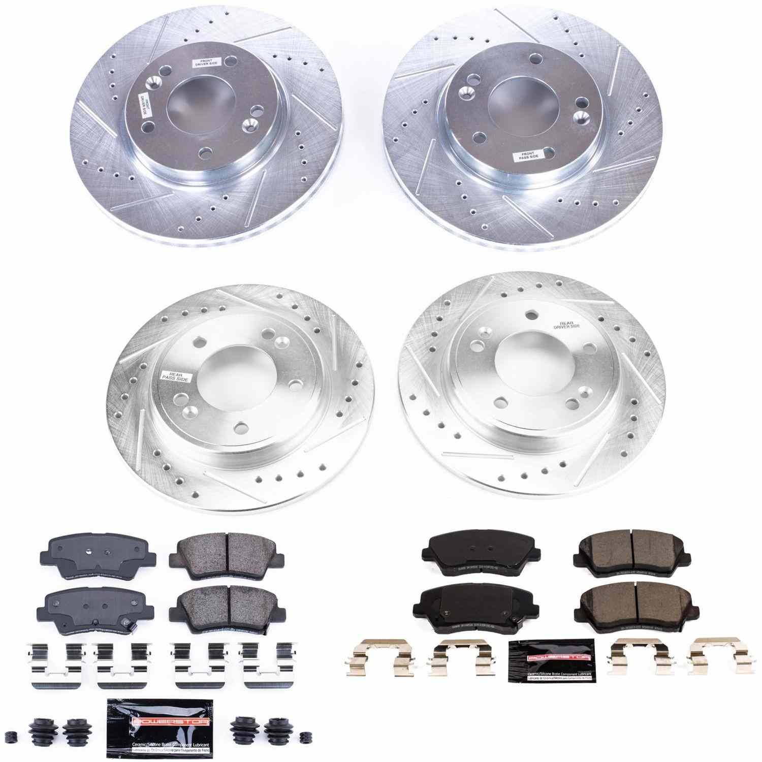 Power Stop 2019 Hyundai Veloster Front & Rear Z23 Evolution Sport Brake Kit