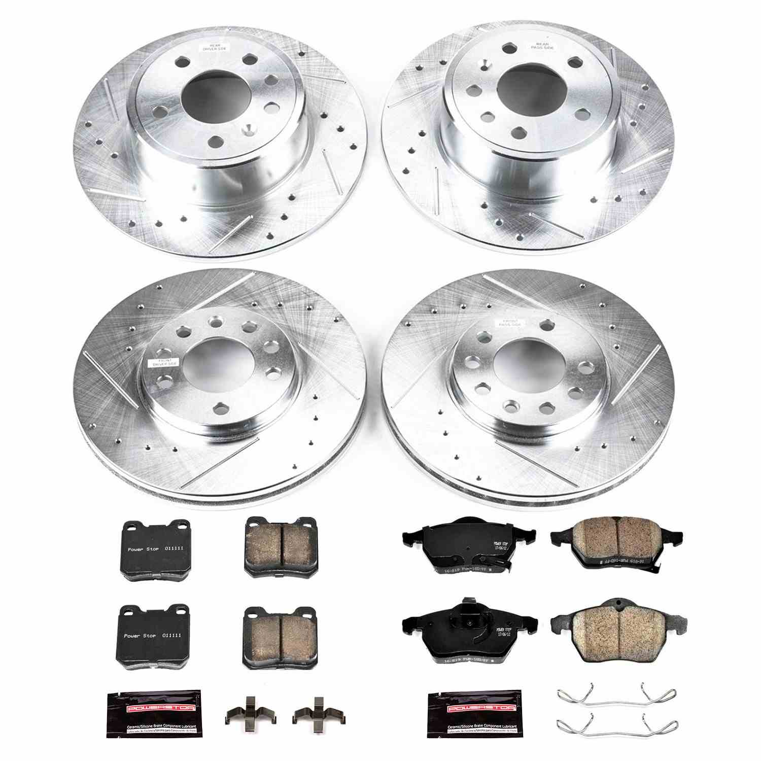 Power Stop 99-03 Saab 9-3 Front & Rear Z23 Evolution Sport Brake Kit