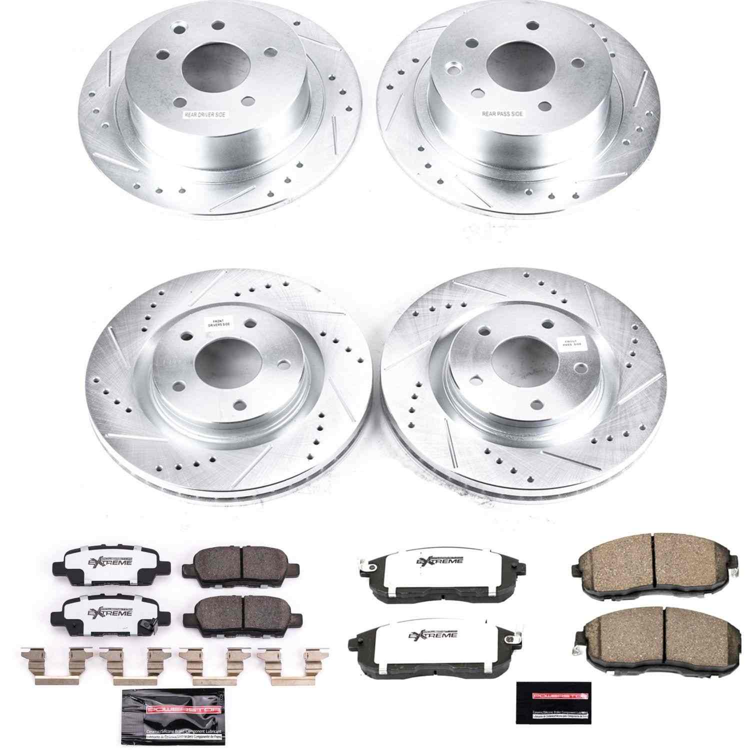 Power Stop 2019 Nissan Sentra Front & Rear Z26 Street Warrior Brake Kit