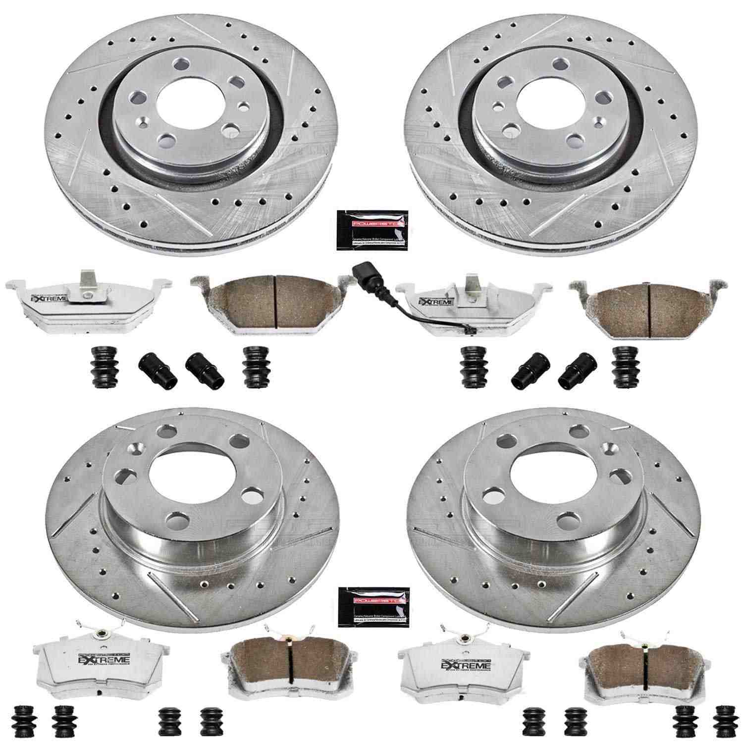 Power Stop 99-06 Volkswagen Beetle Front & Rear Z26 Street Warrior Brake Kit