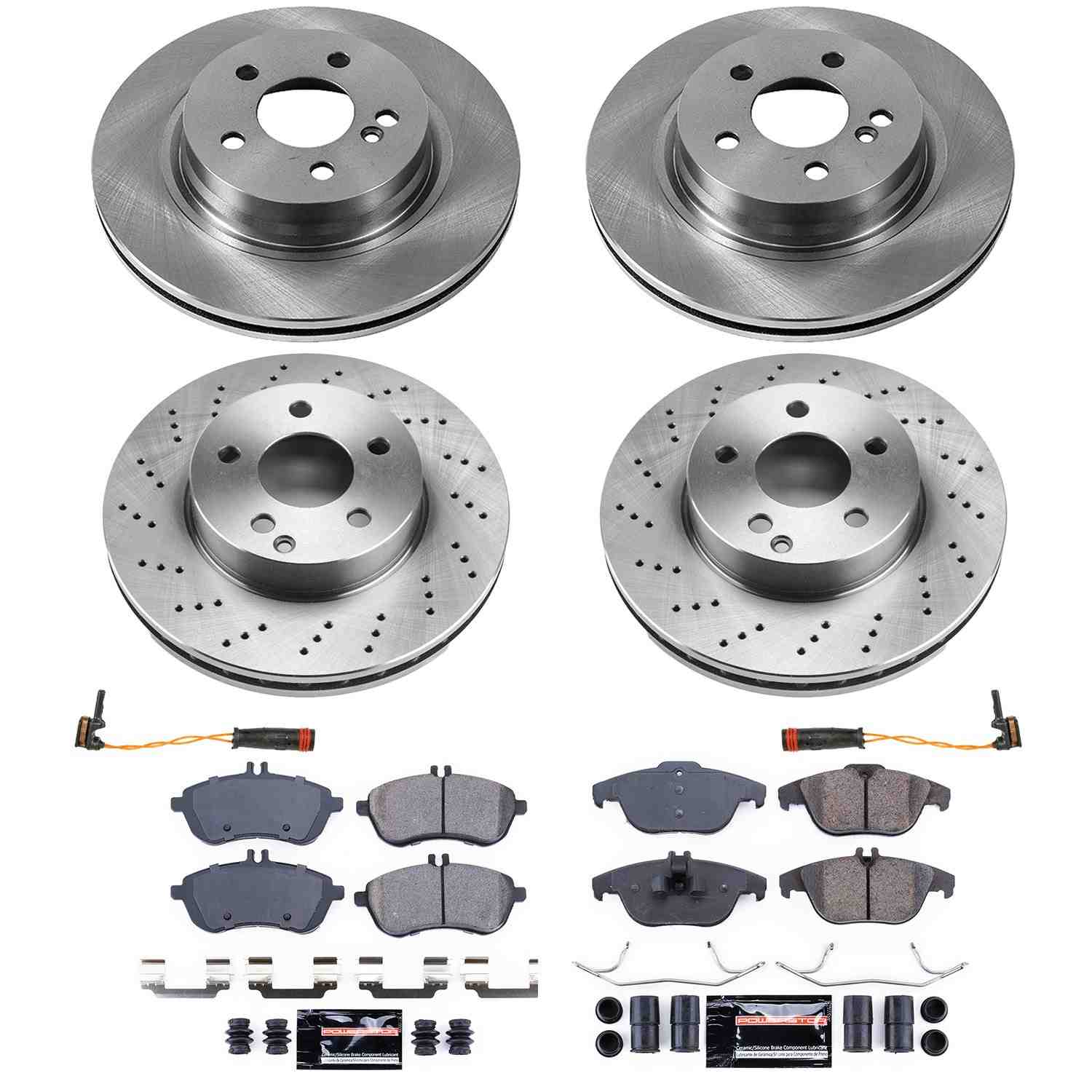 Power Stop 12-16 Mercedes-Benz C250 Front & Rear Z23 Evolution Sport Brake Kit