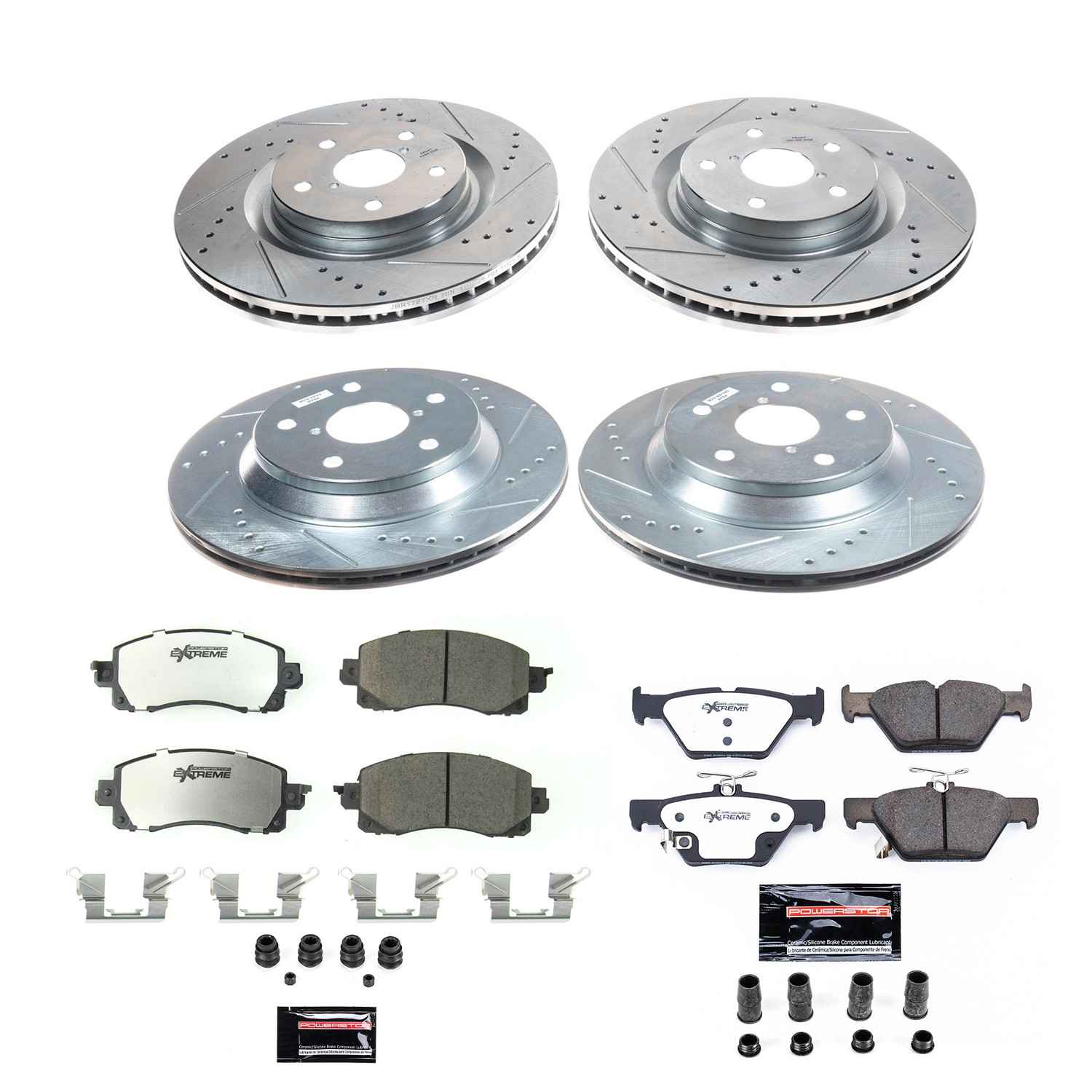 Power Stop 19-21 Subaru Forester Front & Rear Z26 Street Warrior Brake Kit