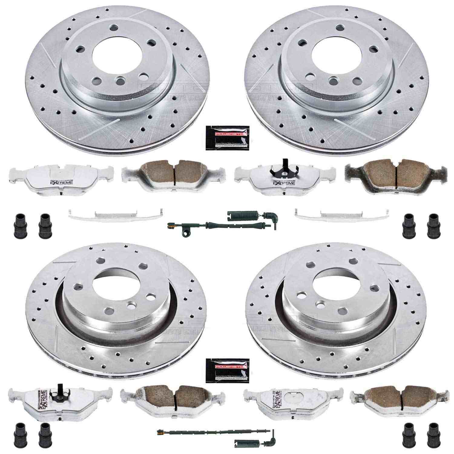 Power Stop 2000 BMW 323i Front & Rear Z26 Street Warrior Brake Kit
