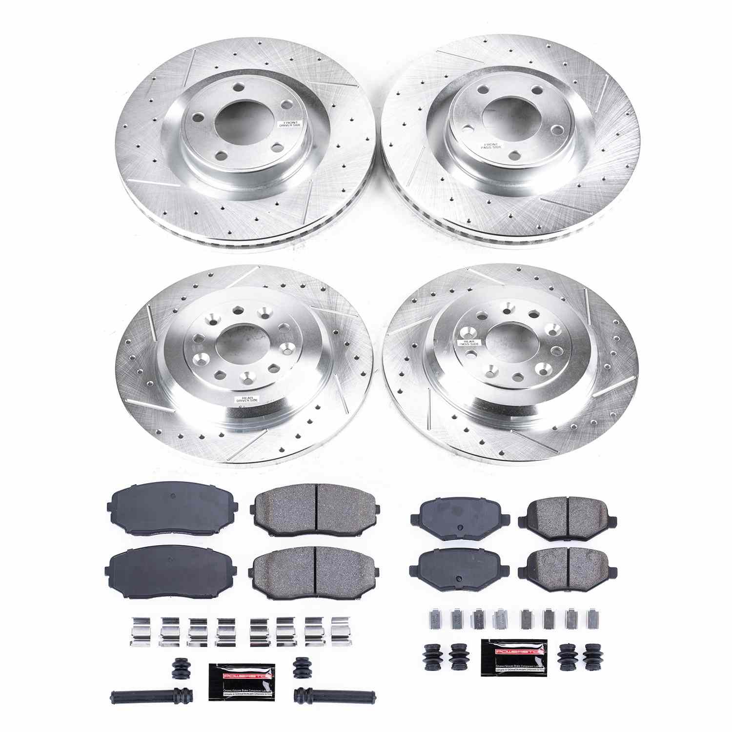 Power Stop 13-14 Ford Edge Front & Rear Z23 Evolution Brake Kit