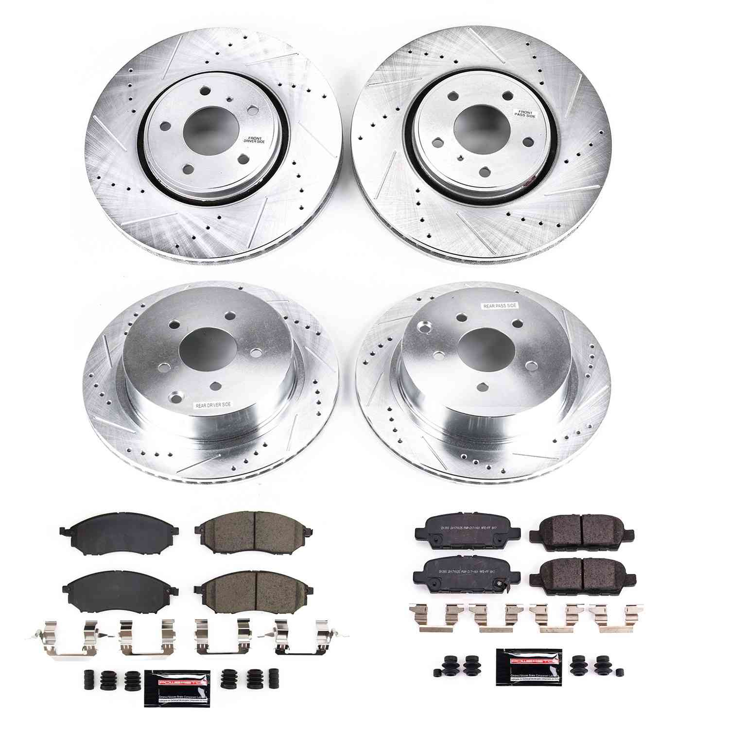 Power Stop 2014 Infiniti QX70 Front & Rear Z23 Evolution Brake Kit