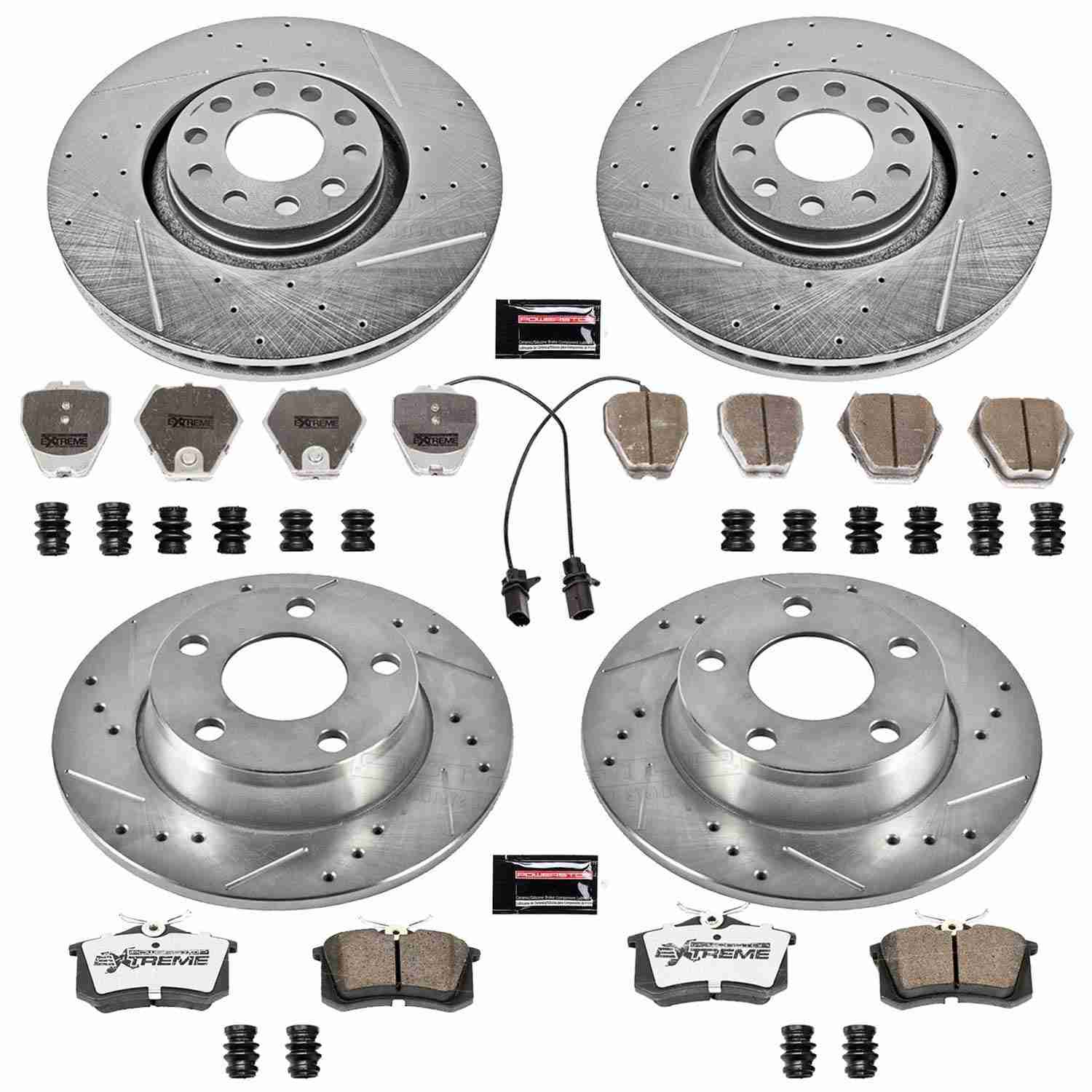 Power Stop 00-01 Audi A6 Quattro Front & Rear Z26 Street Warrior Brake Kit