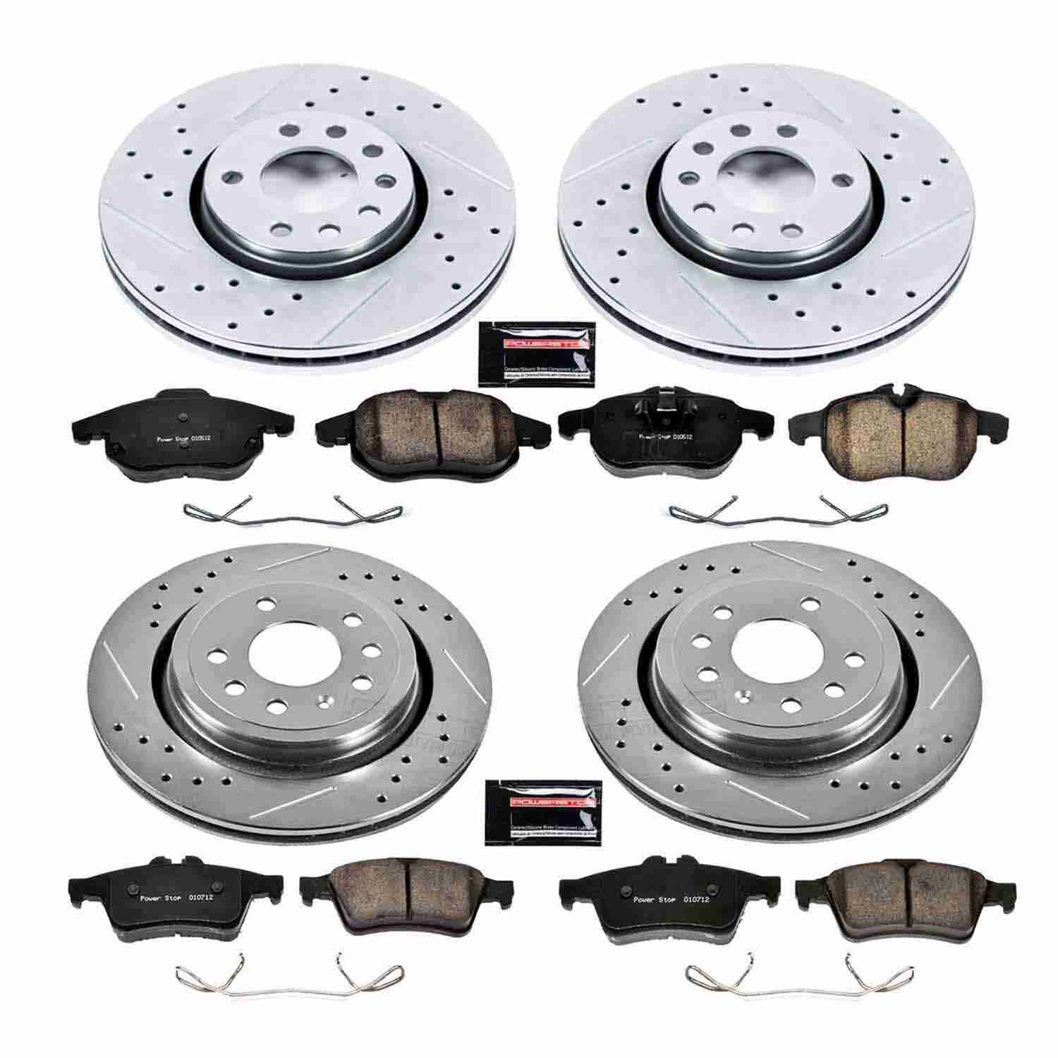 Power Stop 03-11 Saab 9-3 Front & Rear Z23 Evolution Sport Brake Kit