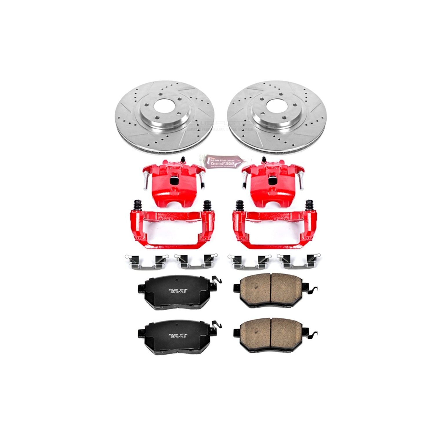 Power Stop 04-06 Nissan Maxima Front Z23 Evolution Sport Brake Kit w/Calipers