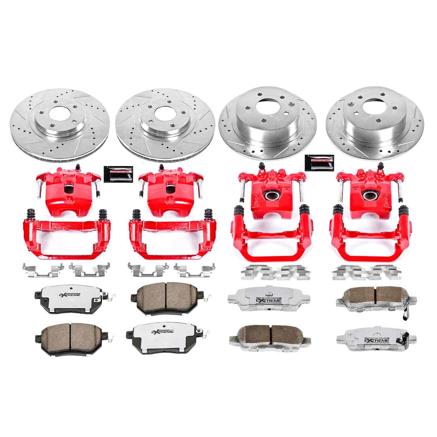 Power Stop 04-06 Nissan Maxima Front and Rear Z26 Street Kit w/Cals