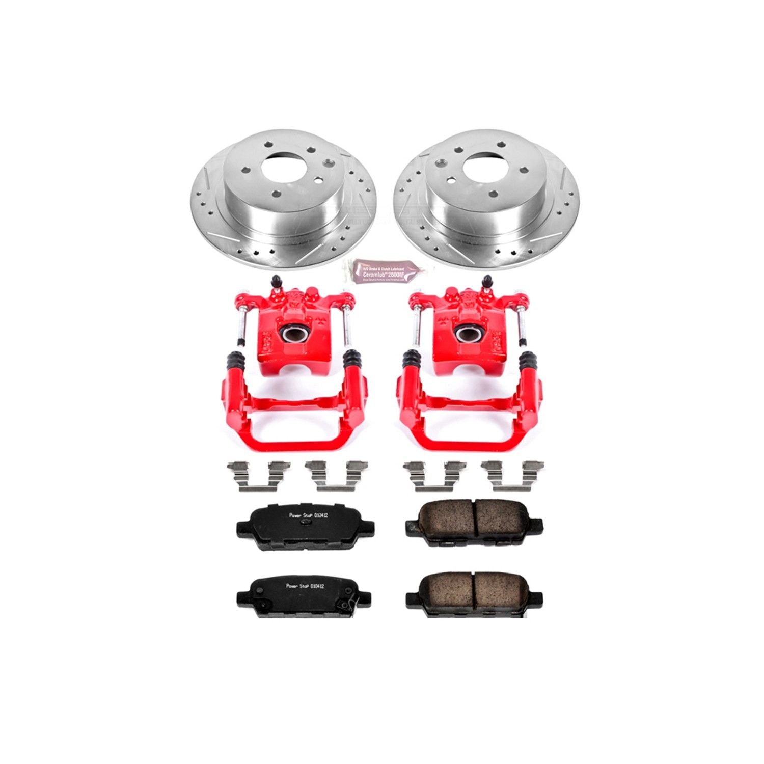 Power Stop 02-06 Nissan Altima Rear Z23 Evolution Sport Brake Kit w/Calipers