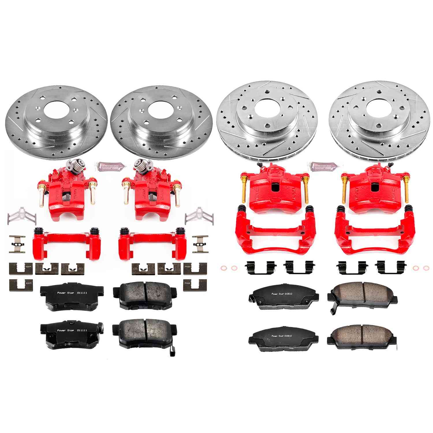 Power Stop 92-96 Honda Prelude Front & Rear Z23 Evolution Sport Brake Kit w/Calipers