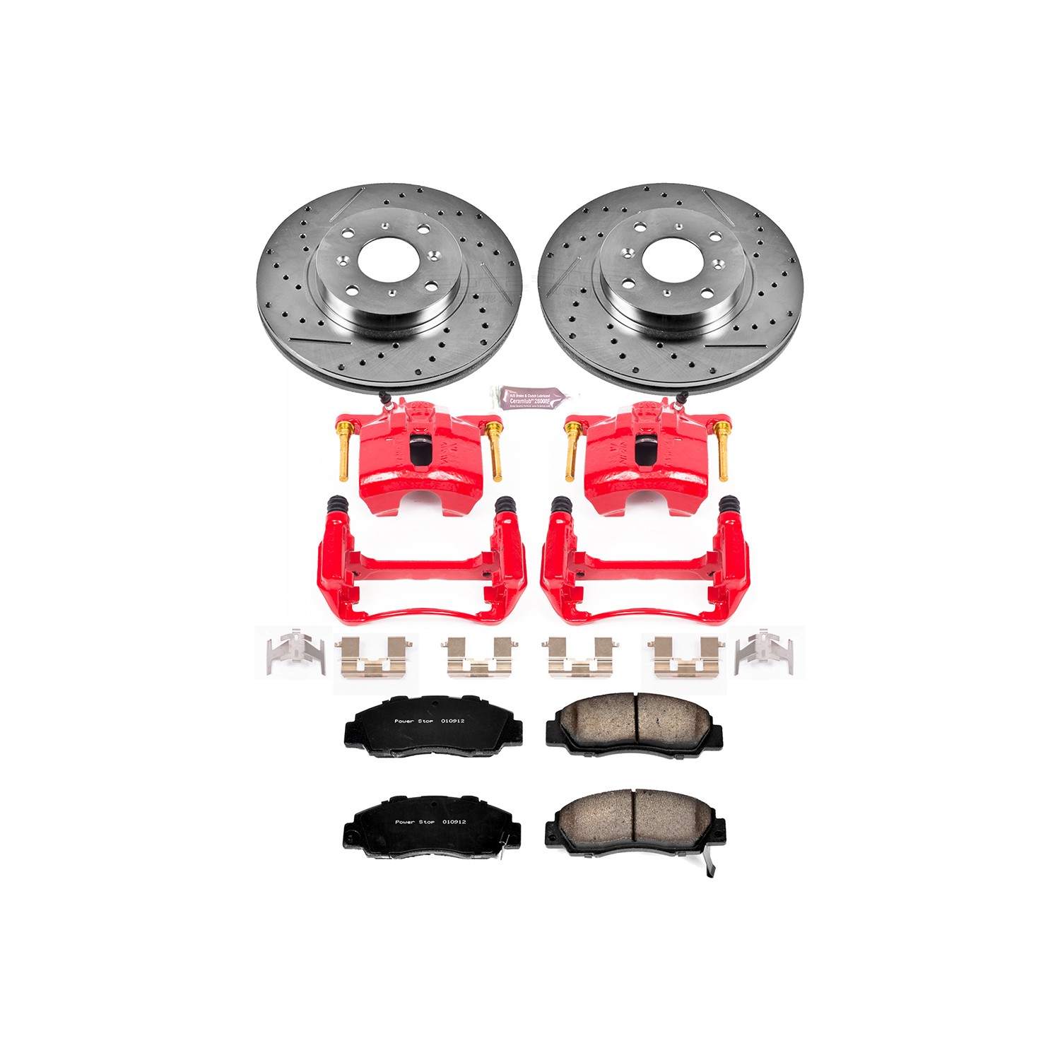 Power Stop 93-96 Honda Prelude Front Z23 Evolution Sport Brake Kit w/Calipers