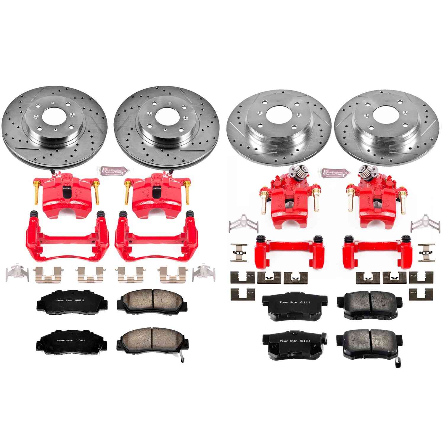 Power Stop 93-96 Honda Prelude Front & Rear Z23 Evolution Sport Brake Kit w/Calipers