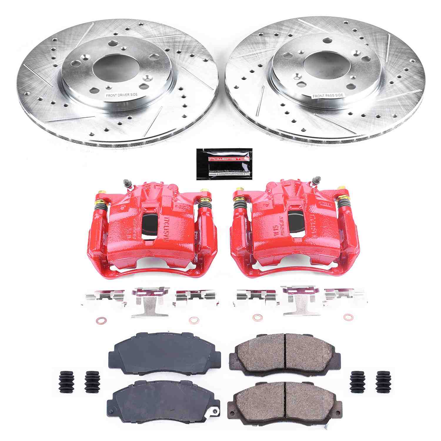 Power Stop 98-02 Honda Accord Front Z23 Evolution Sport Brake Kit w/Calipers