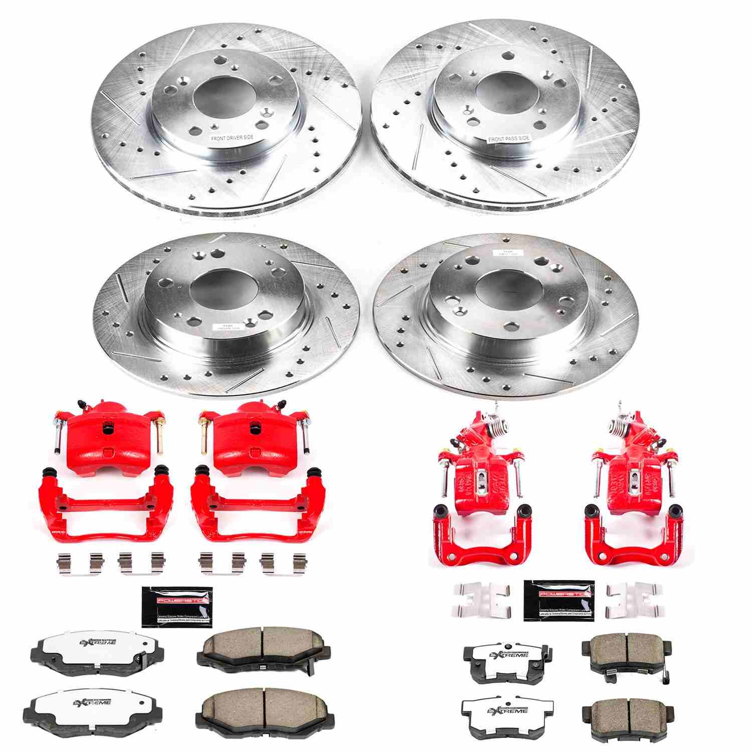 Power Stop 03-07 Honda Accord Front & Rear Z26 Street Warrior Brake Kit w/Calipers