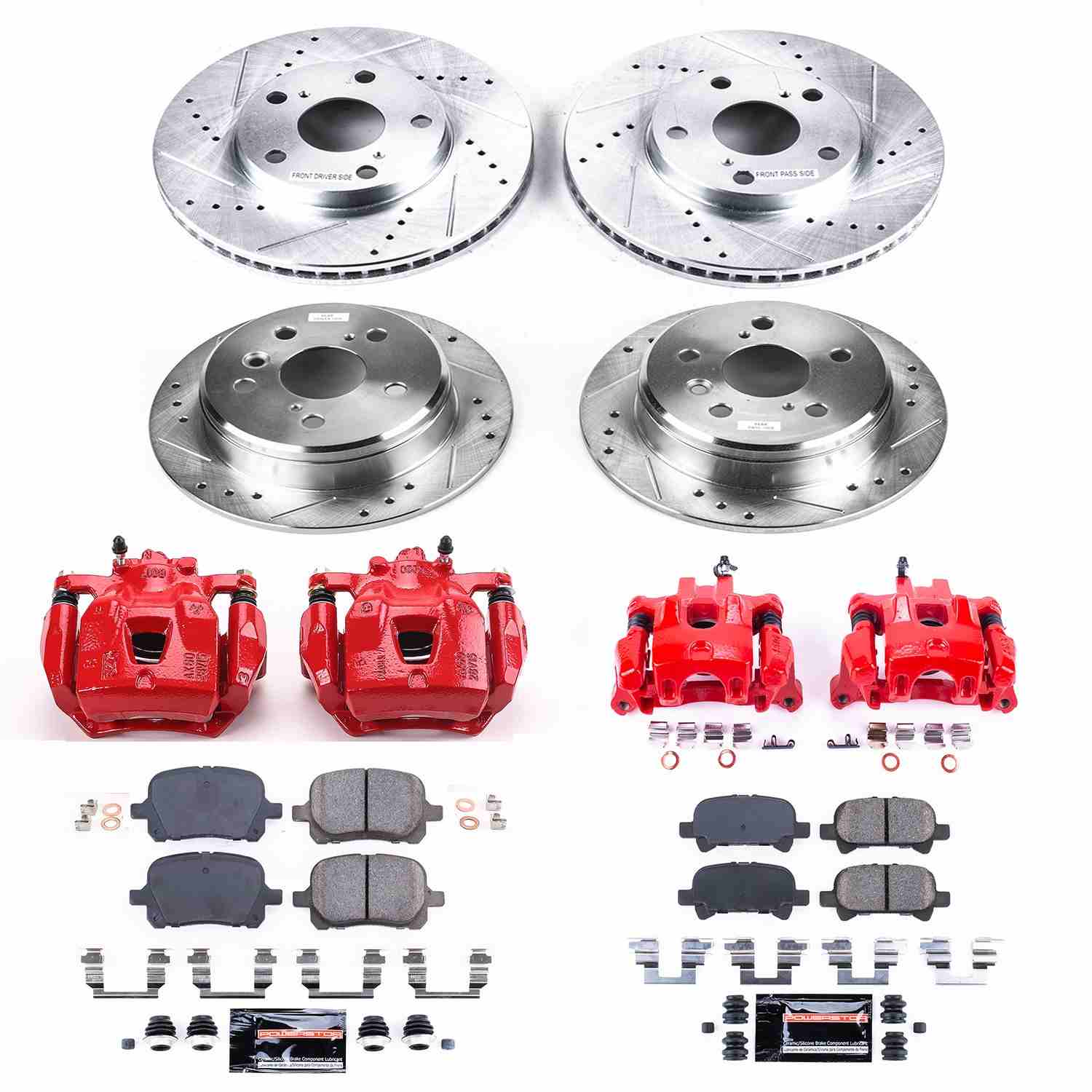 Power Stop 00-01 Toyota Camry Front & Rear Z23 Evolution Sport Brake Kit w/Calipers