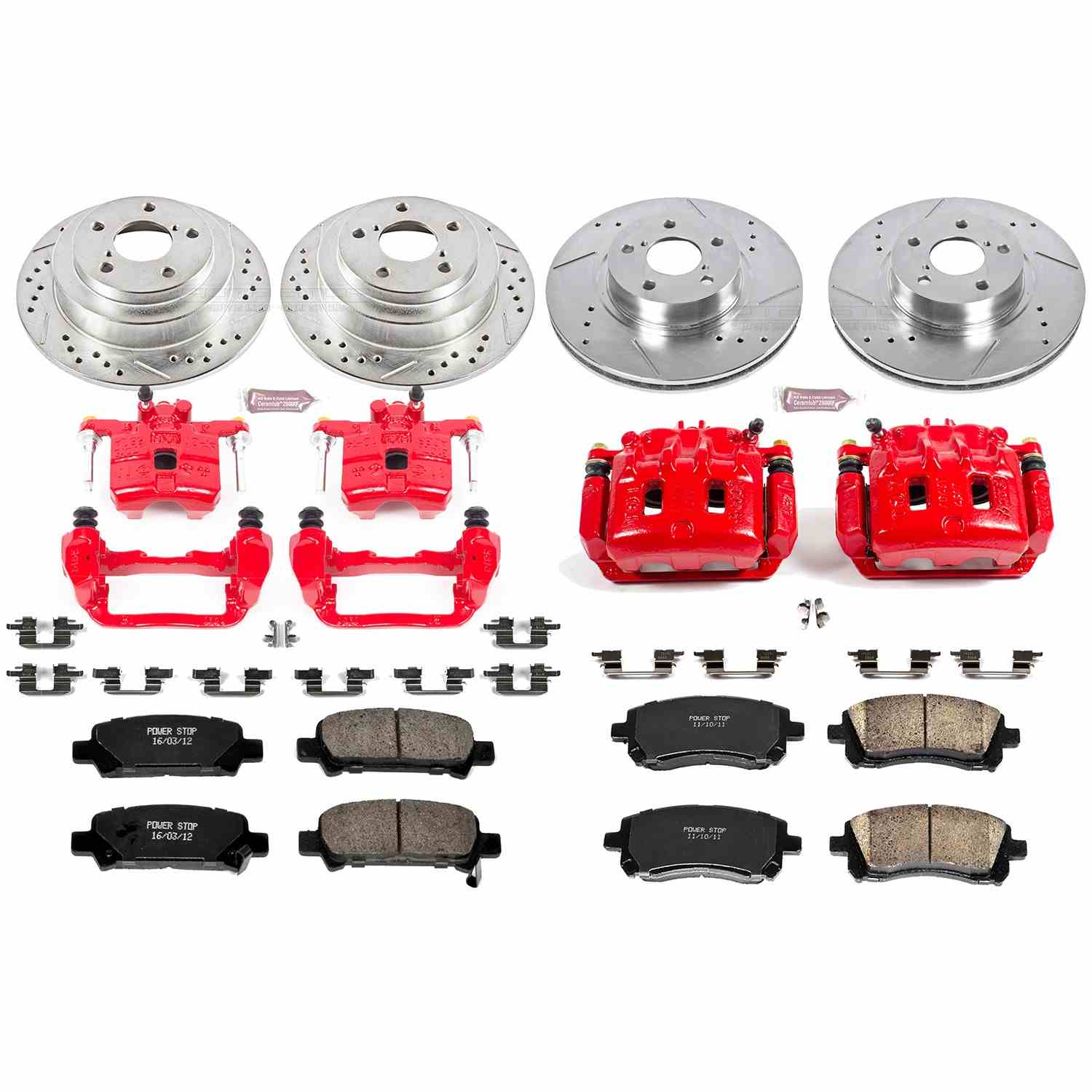 Power Stop 98-02 Subaru Forester Front & Rear Z23 Evolution Sport Brake Kit w/Calipers