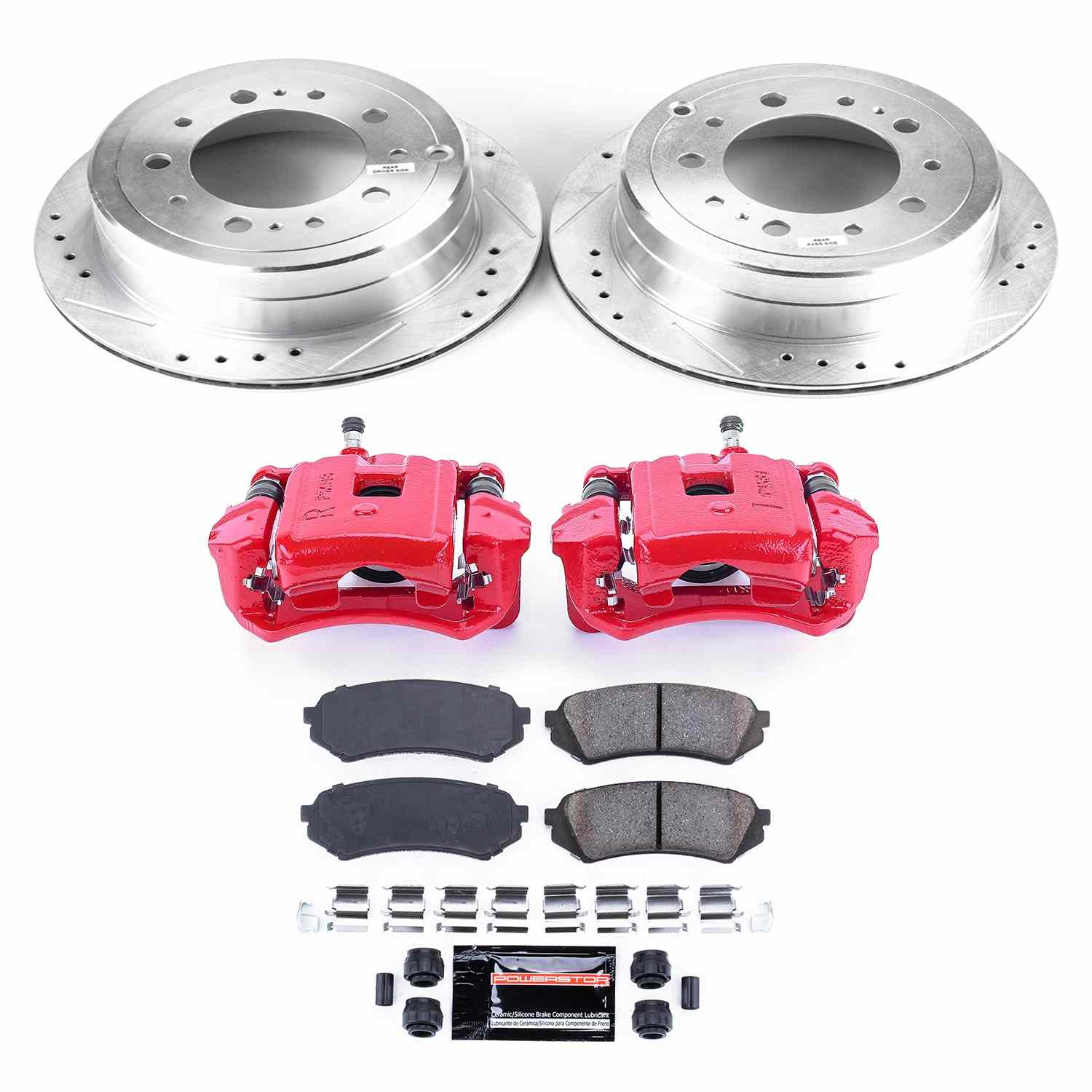 Power Stop 98-07 Lexus LX470 Rear Z23 Evolution Sport Brake Kit w/Calipers