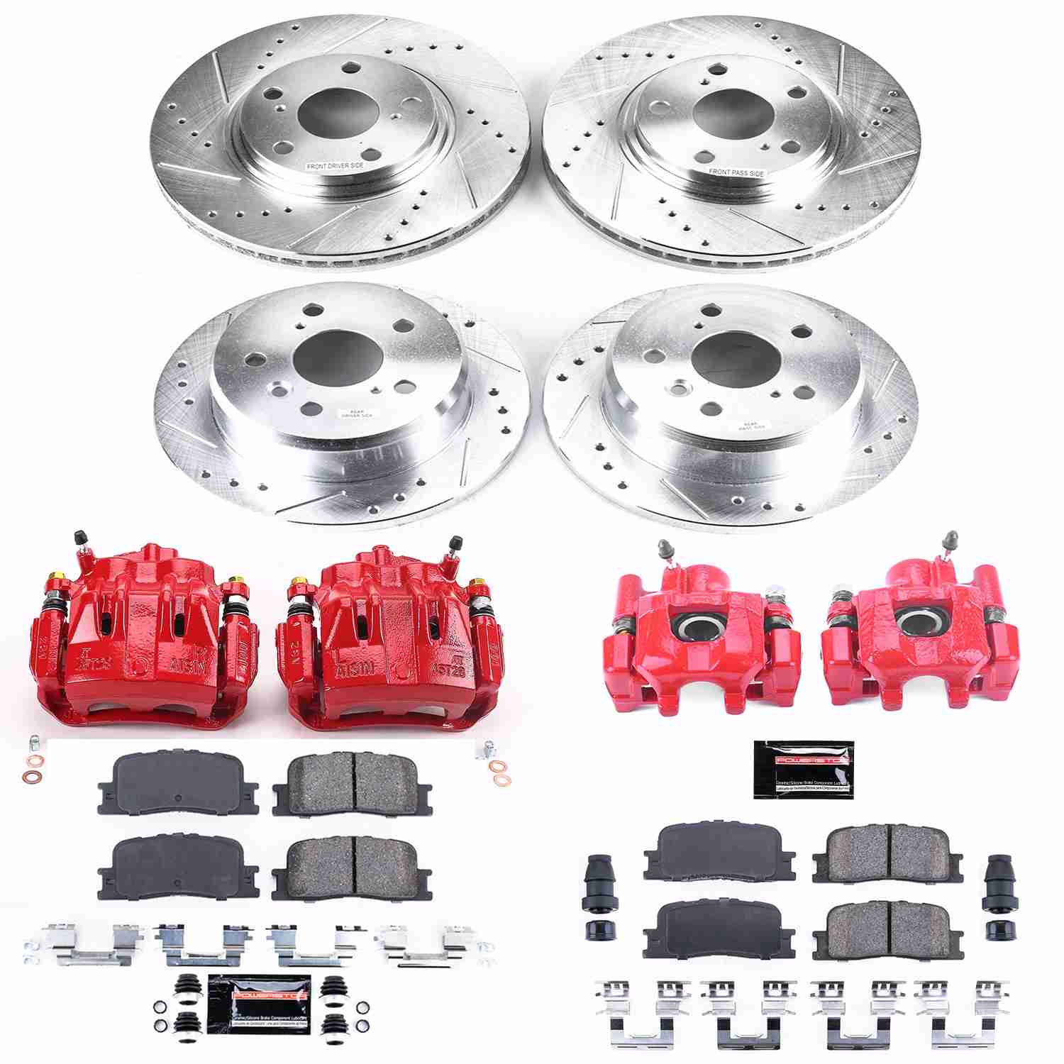 Power Stop 04-06 Lexus ES330 Front & Rear Z23 Evolution Sport Brake Kit w/Calipers