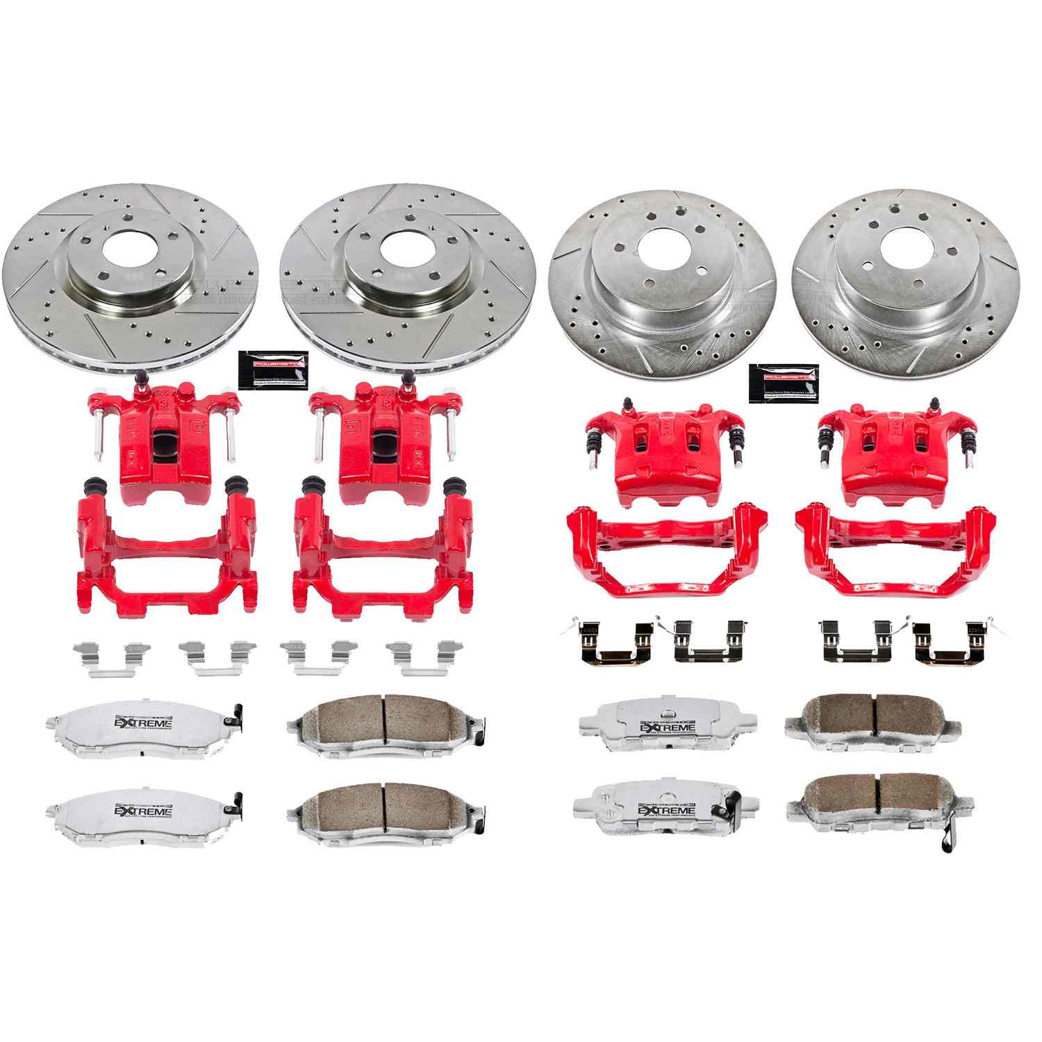 Power Stop 09-17 Nissan 370Z Front and Rear Z26 Street Kit w/Cals