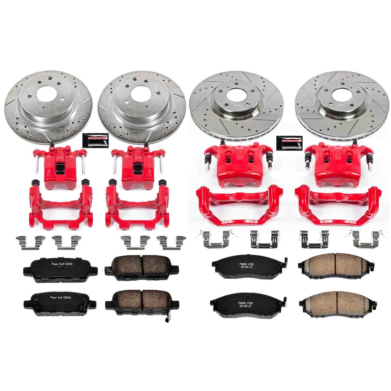 Power Stop 11-12 Infiniti G25 Front & Rear Z23 Evolution Sport Brake Kit w/Calipers