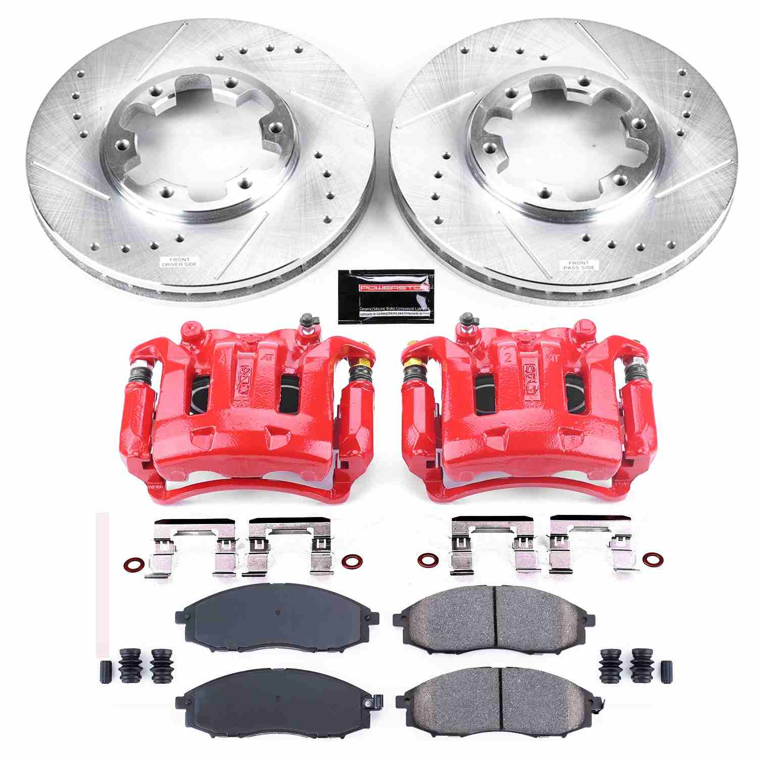 Power Stop 03-04 Nissan Frontier Front Z23 Evolution Sport Brake Kit w/Calipers