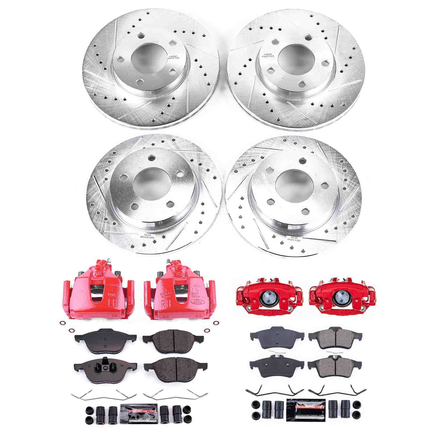 Power Stop 08-09 Mazda 3 Front & Rear Z23 Evolution Kit W/Cals
