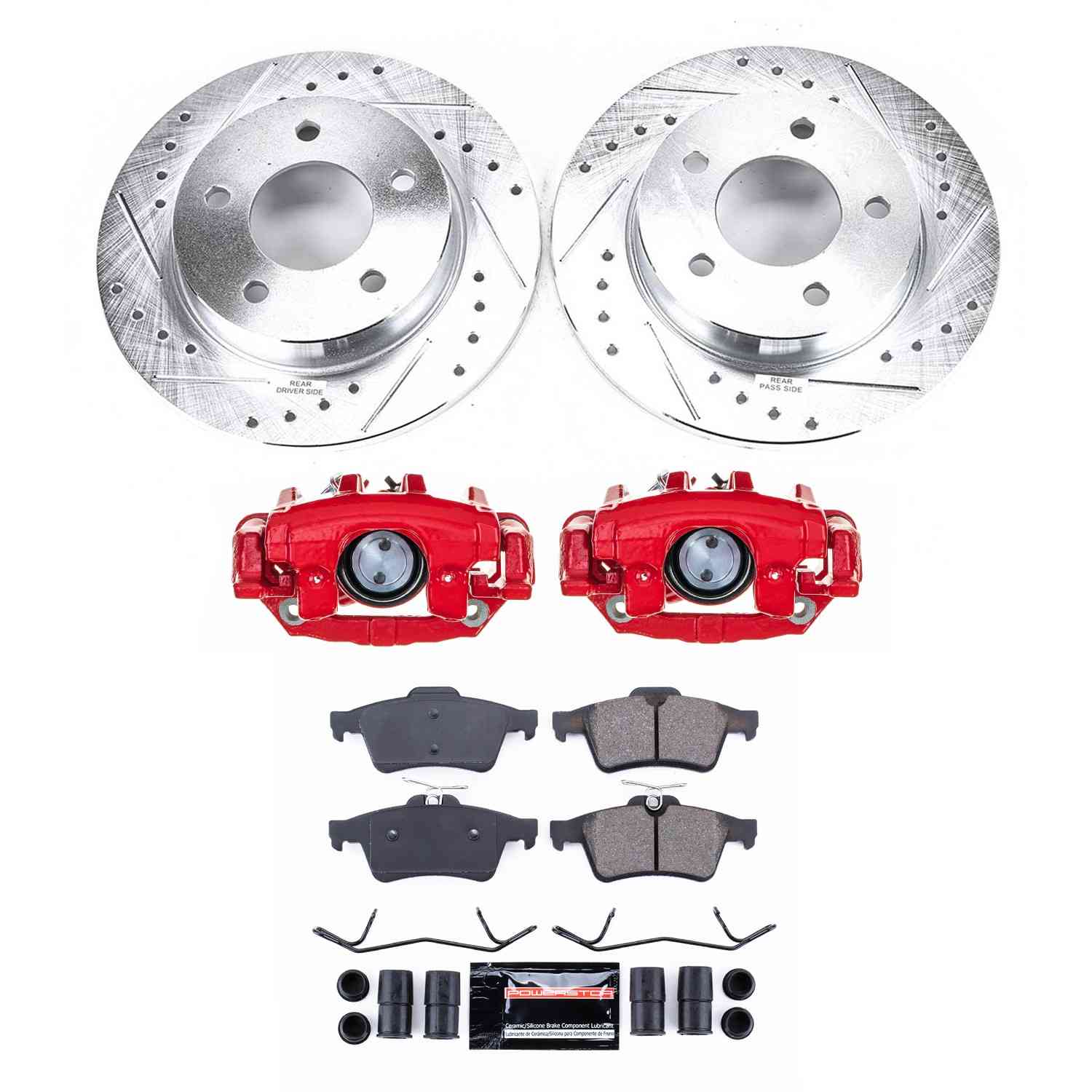 Power Stop 06-09 Mazda 3 Rear Z23 Evolution Kit W/Cals