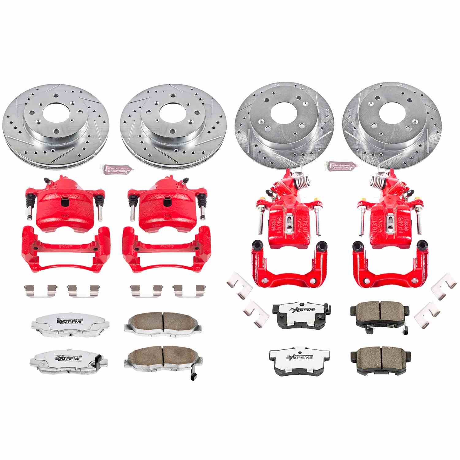 Power Stop 98-02 Honda Accord Front & Rear Z26 Street Warrior Brake Kit w/Calipers