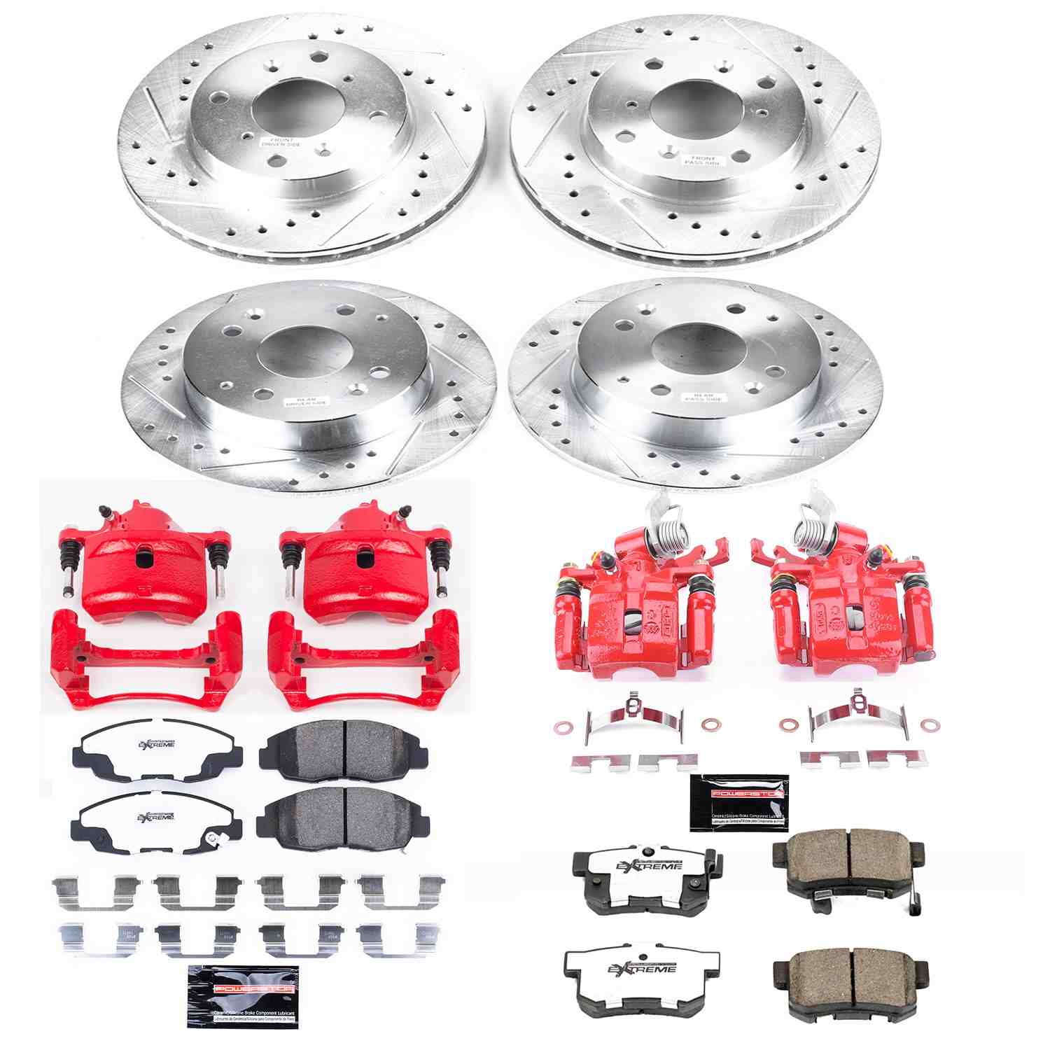 Power Stop 98-02 Honda Accord Front & Rear Z26 Street Warrior Brake Kit w/Calipers