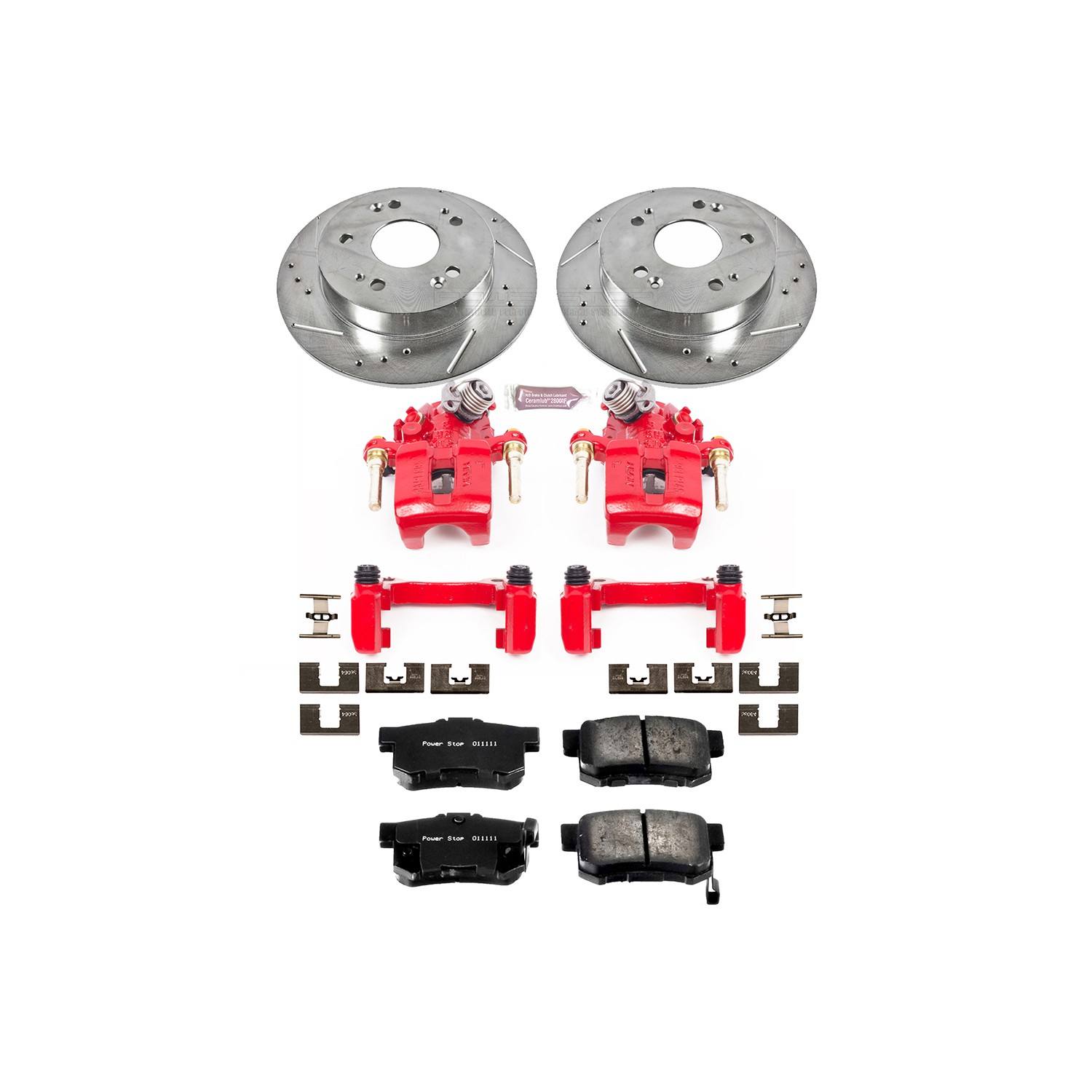 Power Stop 97-01 Honda Prelude Rear Z23 Evolution Sport Brake Kit w/Calipers