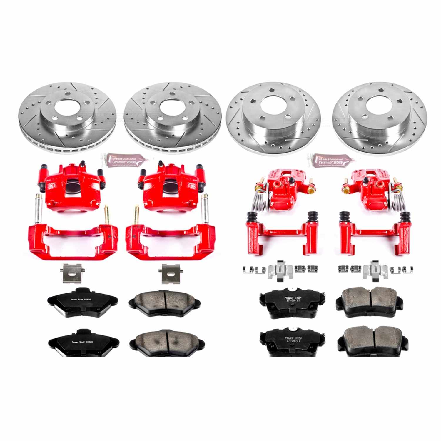 Power Stop 94-98 Ford Mustang Front & Rear Z23 Evolution Sport Brake Kit w/Calipers