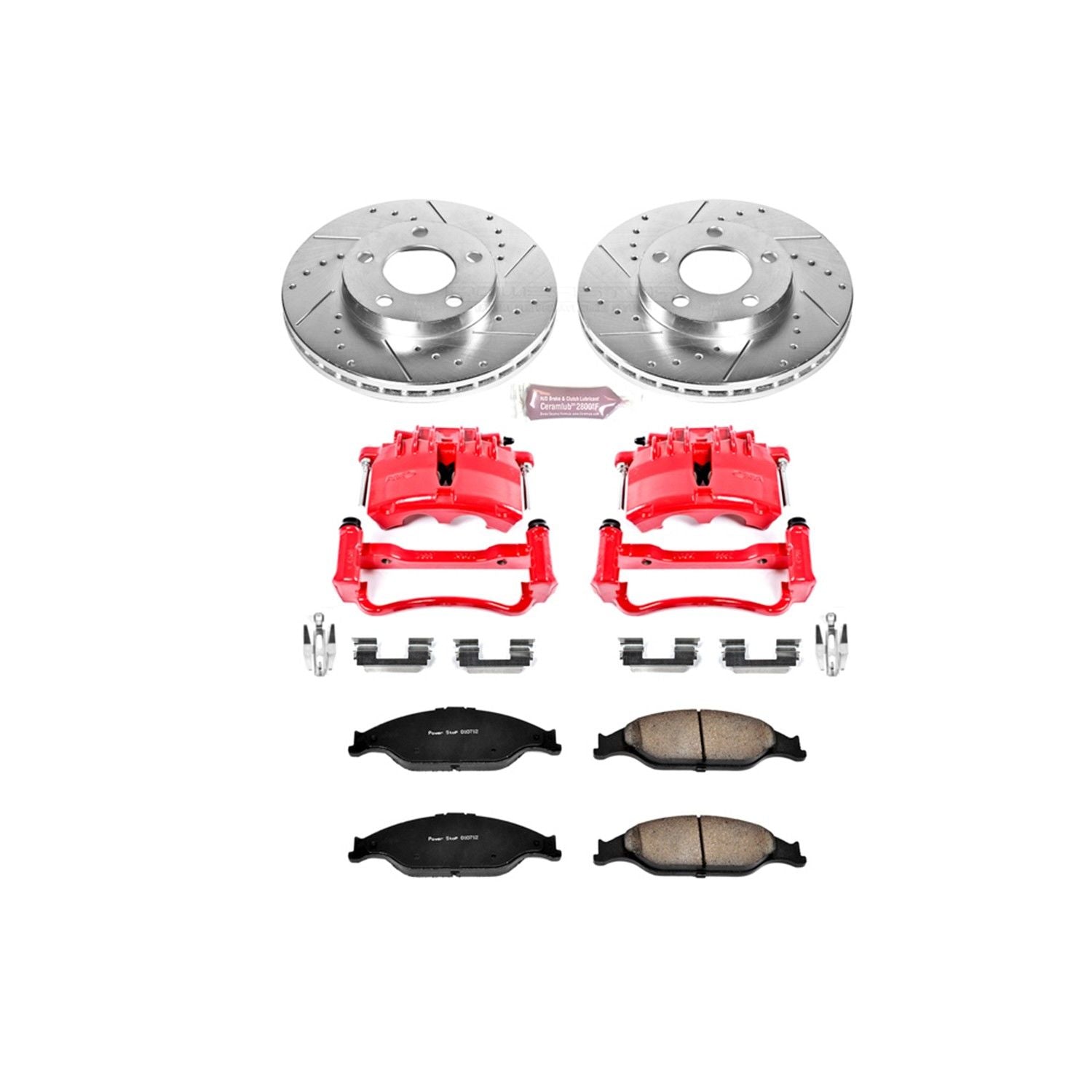 Power Stop 03-04 Ford Mustang Front Z23 Evolution Sport Brake Kit w/Calipers