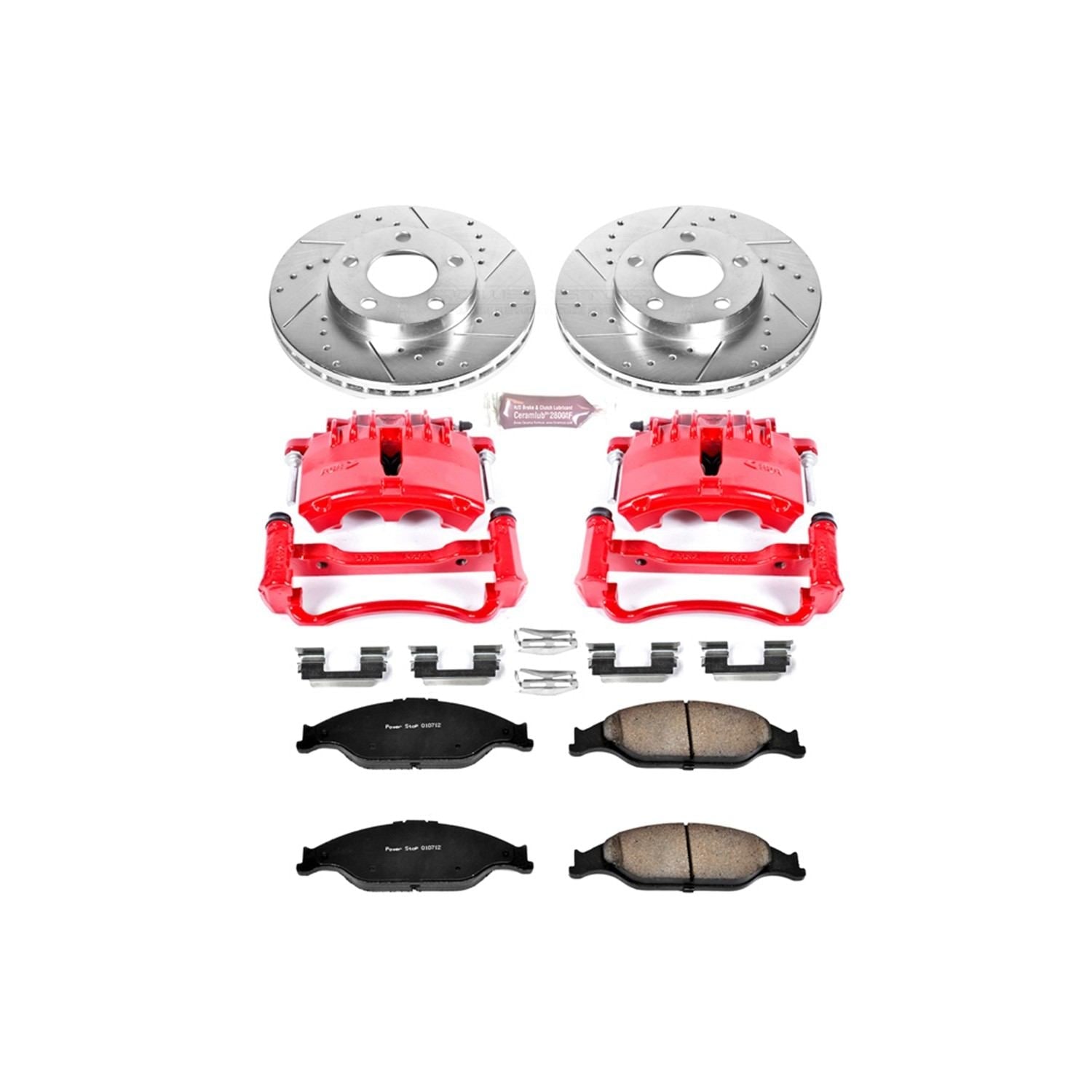Power Stop 99-02 Ford Mustang Front Z23 Evolution Sport Brake Kit w/Calipers