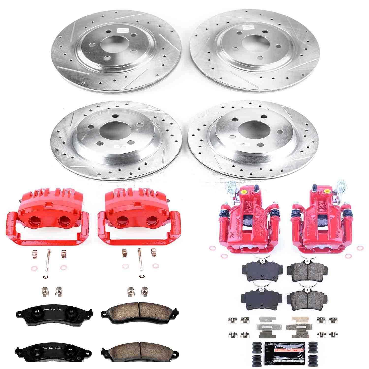 Power Stop 1999 Ford Mustang Front & Rear Z23 Evolution Sport Brake Kit w/Calipers
