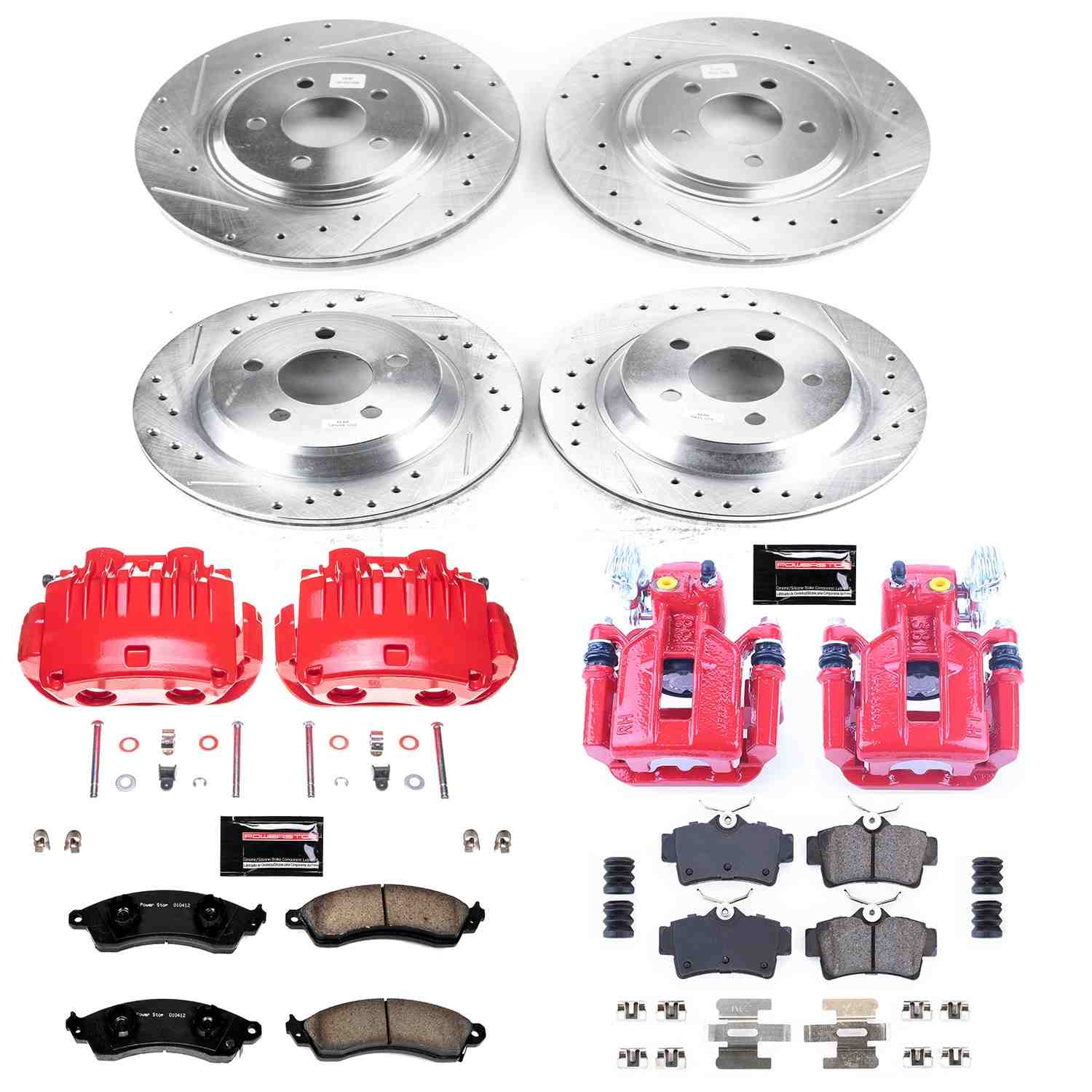 Power Stop 94-98 Ford Mustang Front & Rear Z23 Evolution Sport Brake Kit w/Calipers
