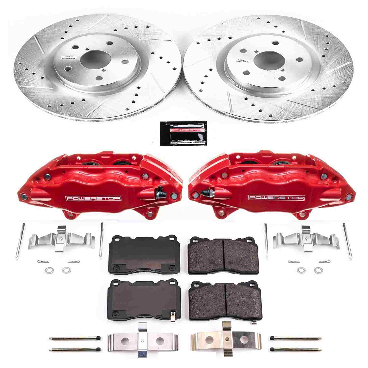 Power Stop 05-14 Subaru Impreza Front Z23 Evolution Sport Brake Kit w/Calipers