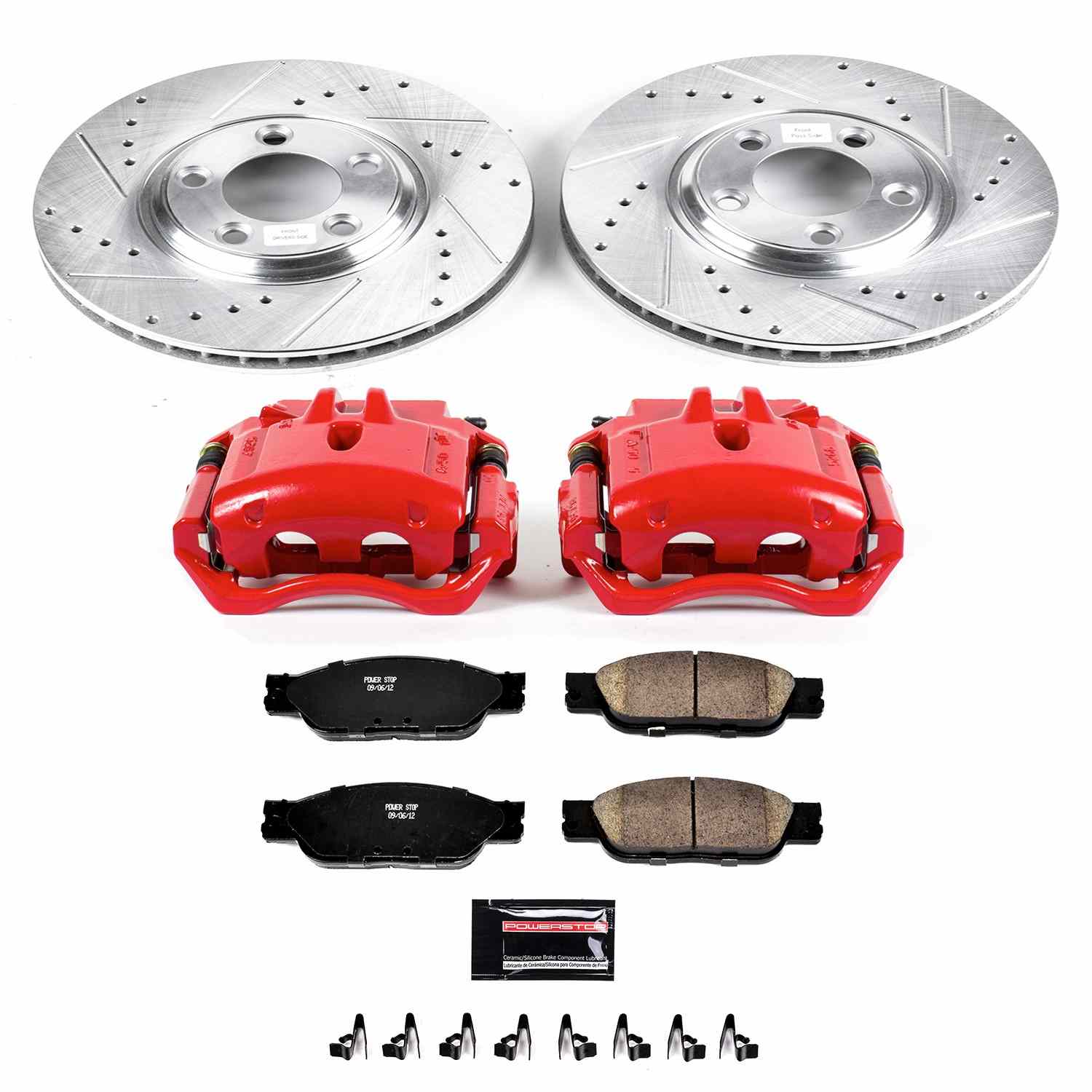 Power Stop 03-04 Jaguar S-Type Front Z23 Evolution Sport Brake Kit w/Calipers