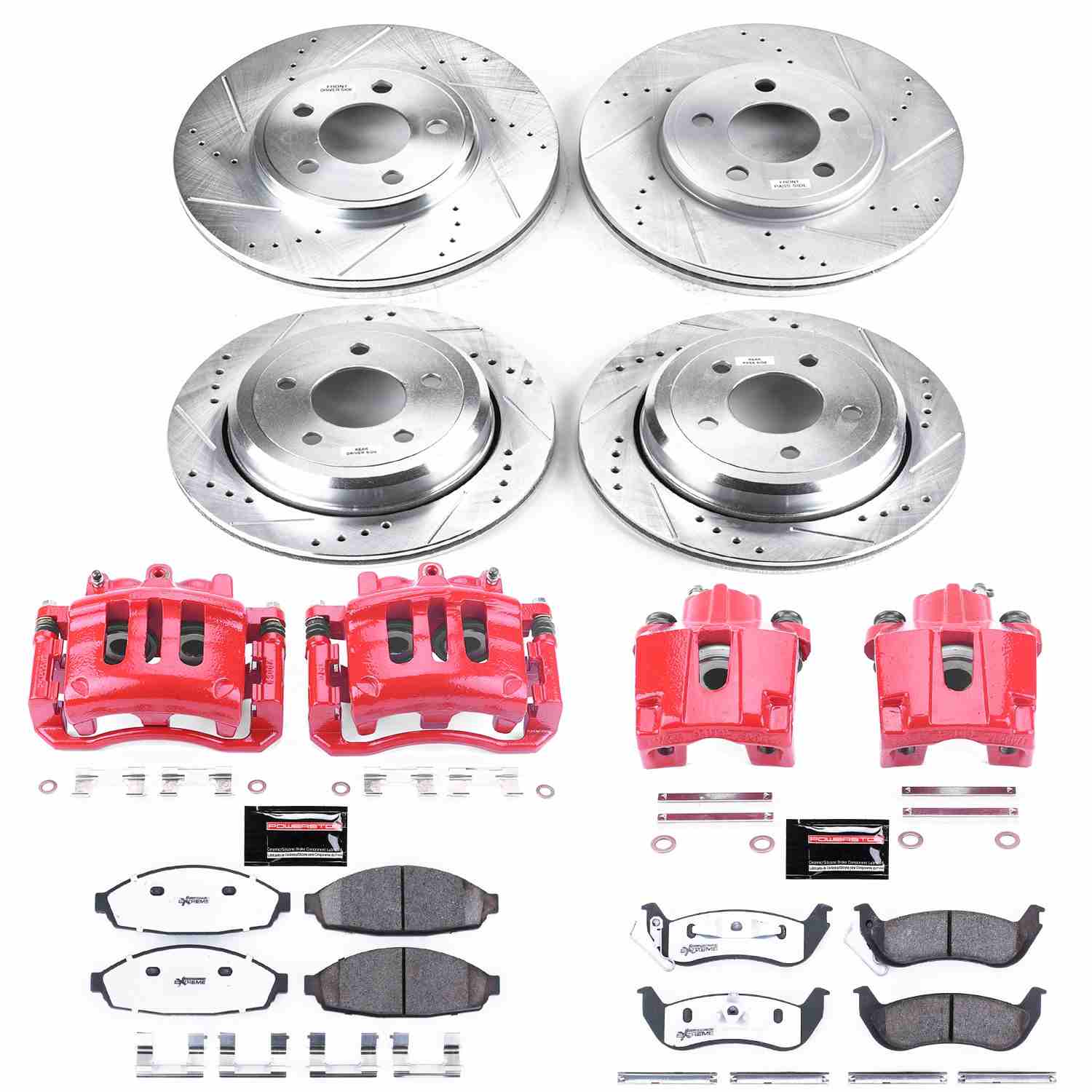 Power Stop 03-04 Mercury Marauder Front and Rear Z26 Street Kit w/Cals
