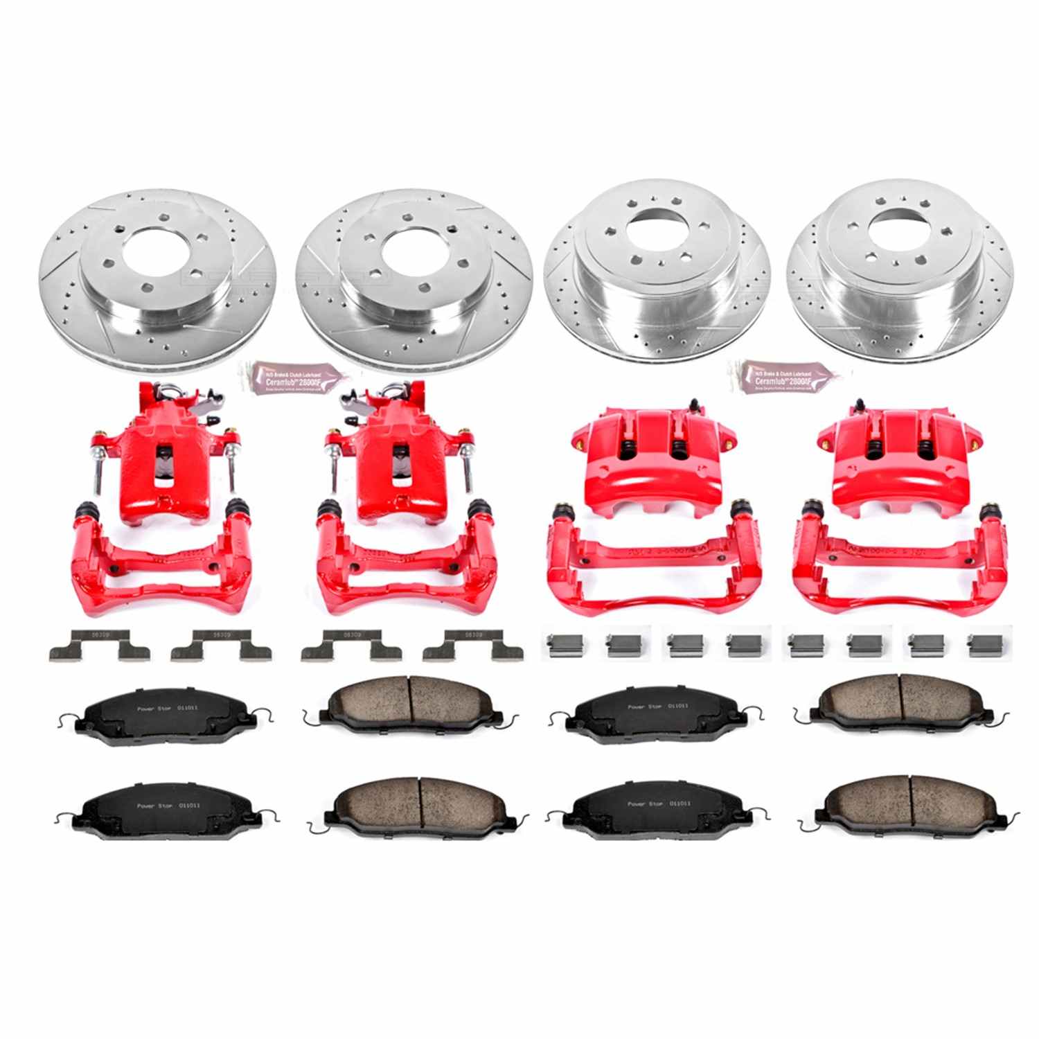 Power Stop 05-10 Ford Mustang Front & Rear Z23 Evolution Sport Brake Kit w/Calipers