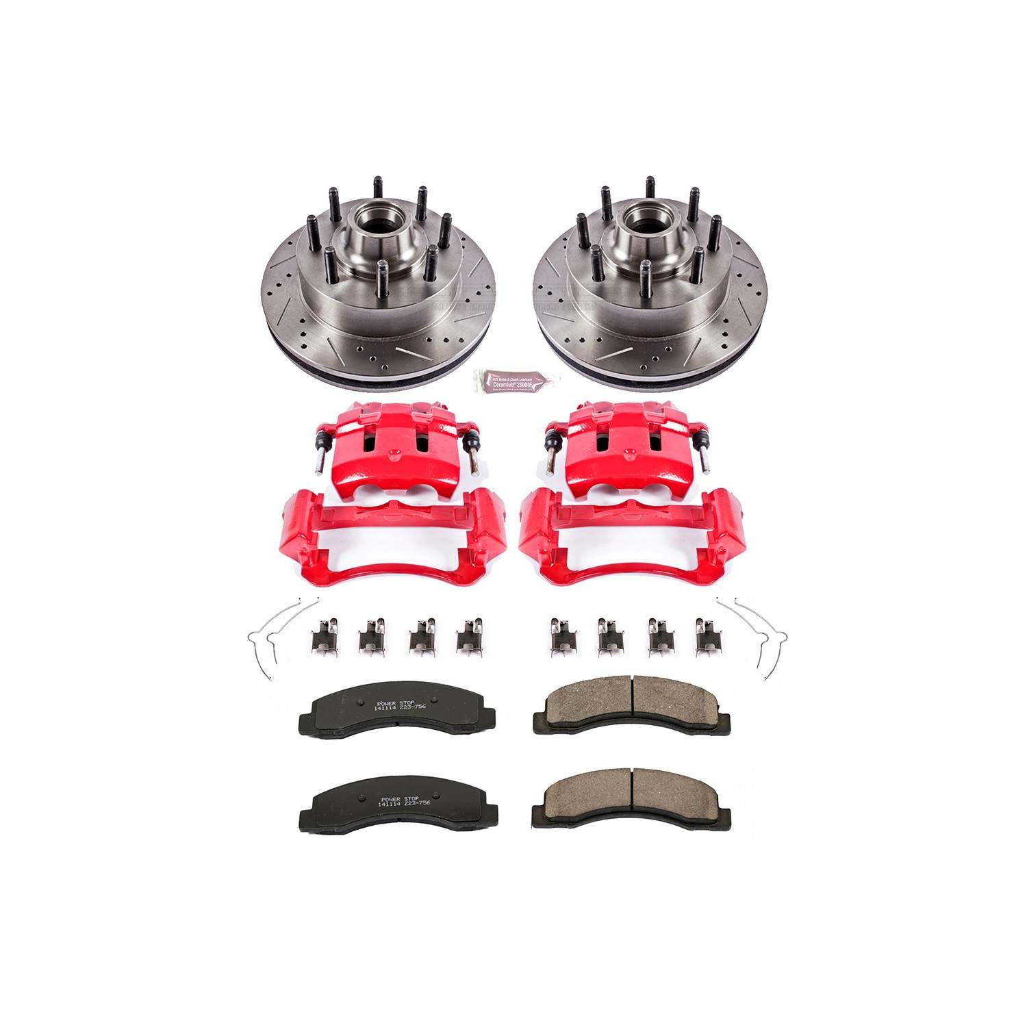 Power Stop 03-05 Ford Excursion Front Z23 Evolution Kit w/Cals