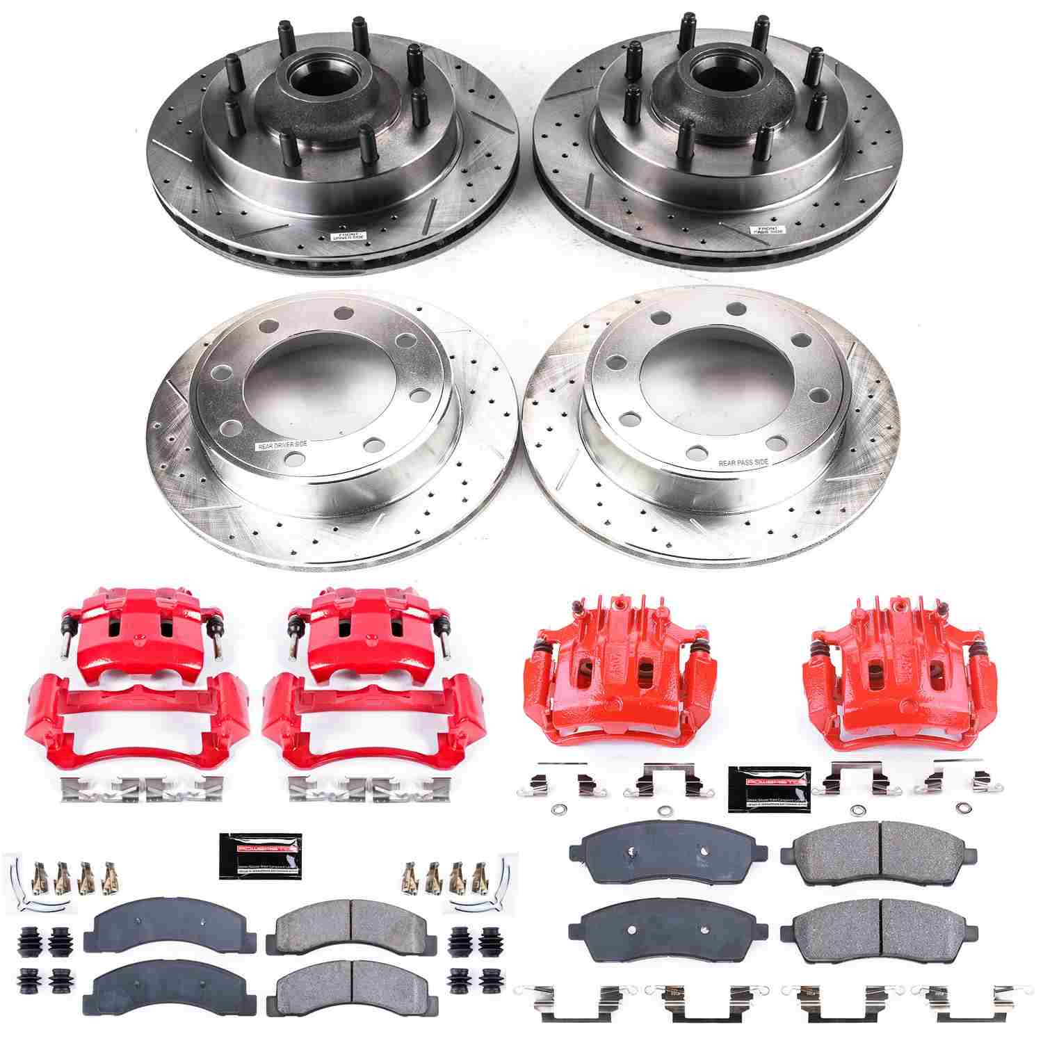 Power Stop 03-05 Ford Excursion Front & Rear Z23 Evolution Kit w/Calipers
