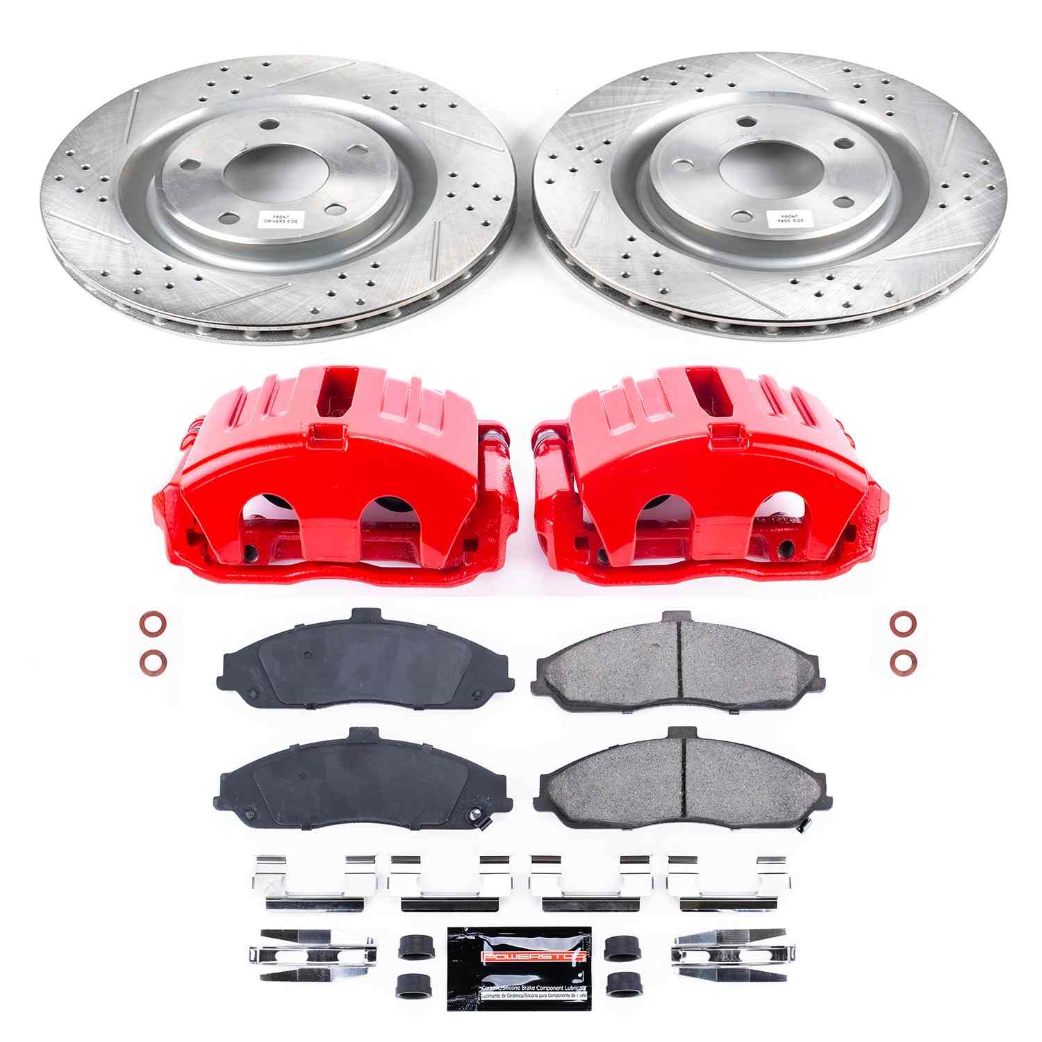 Power Stop 05-13 Chevrolet Corvette Front Z23 Evolution Sport Brake Kit w/Calipers