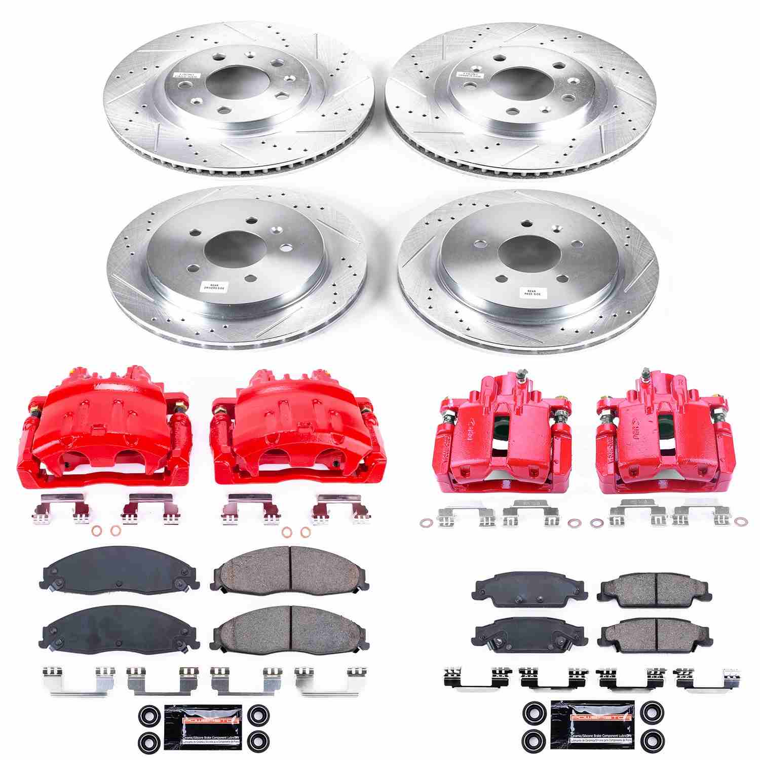Power Stop 03-07 Cadillac CTS Front & Rear Z23 Evolution Sport Brake Kit w/Calipers