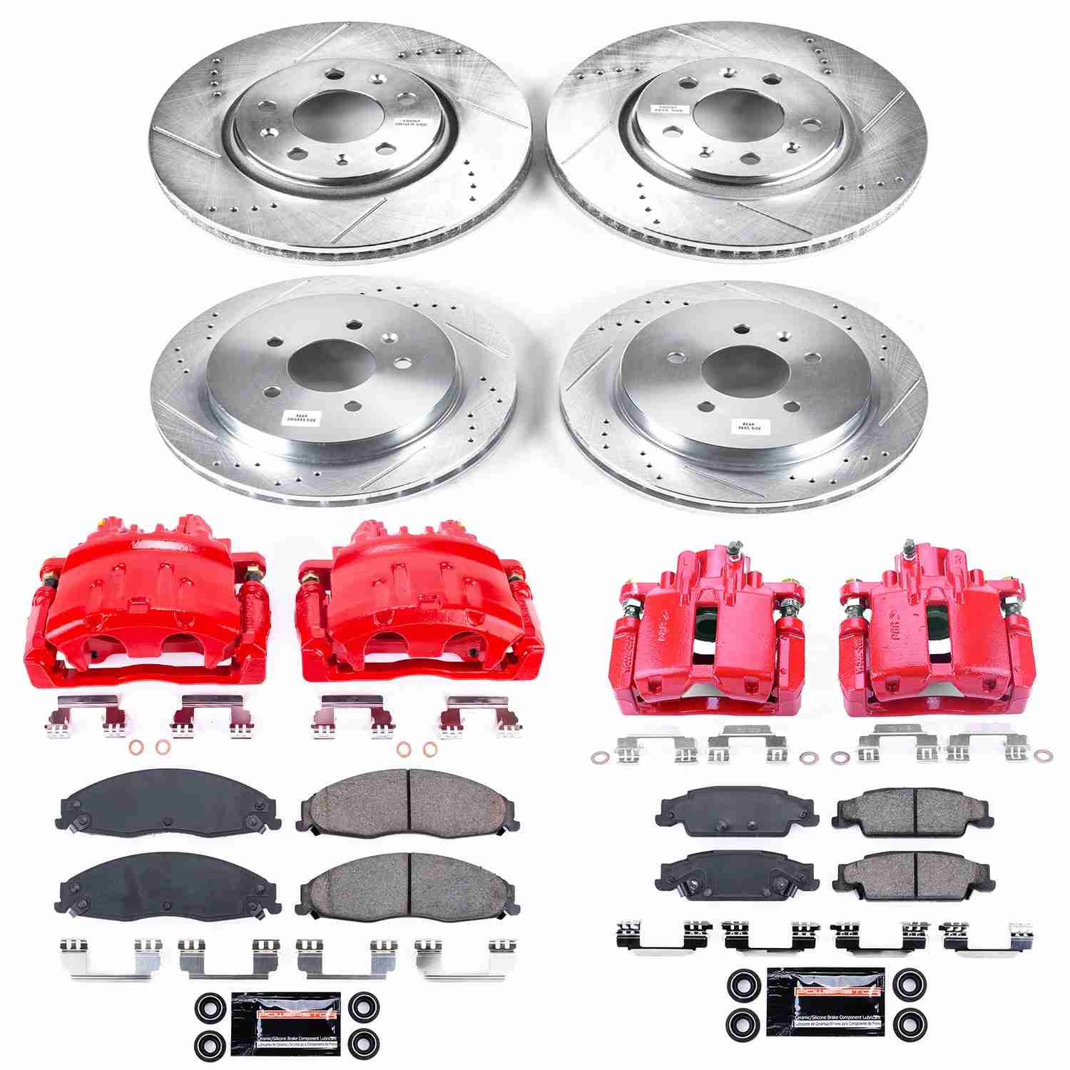 Power Stop 03-05 Cadillac CTS Front & Rear Z23 Evolution Sport Brake Kit w/Calipers