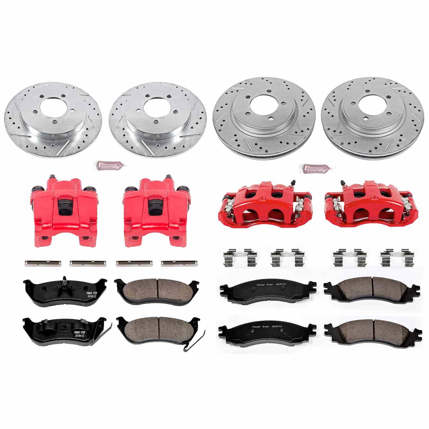 Power Stop 06-10 Ford Explorer Front & Rear Z23 Evolution Sport Brake Kit w/Calipers