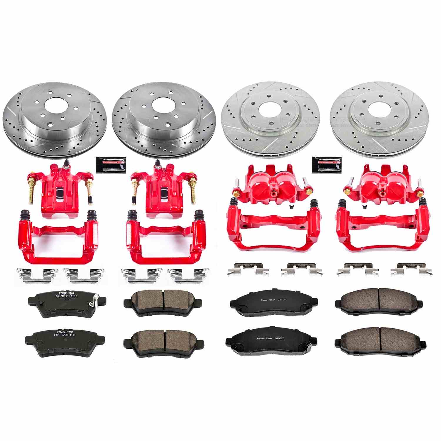 Power Stop 05-12 Nissan Pathfinder Front & Rear Z23 Evolution Sport Brake Kit w/Calipers