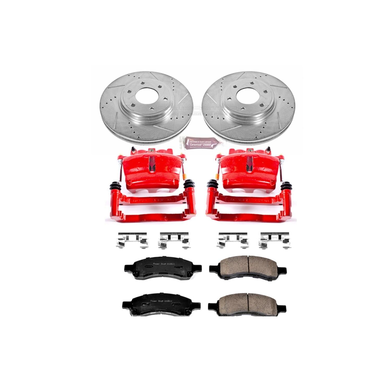 Power Stop 06-09 Chevrolet Trailblazer Front Z23 Evolution Sport Brake Kit w/Calipers