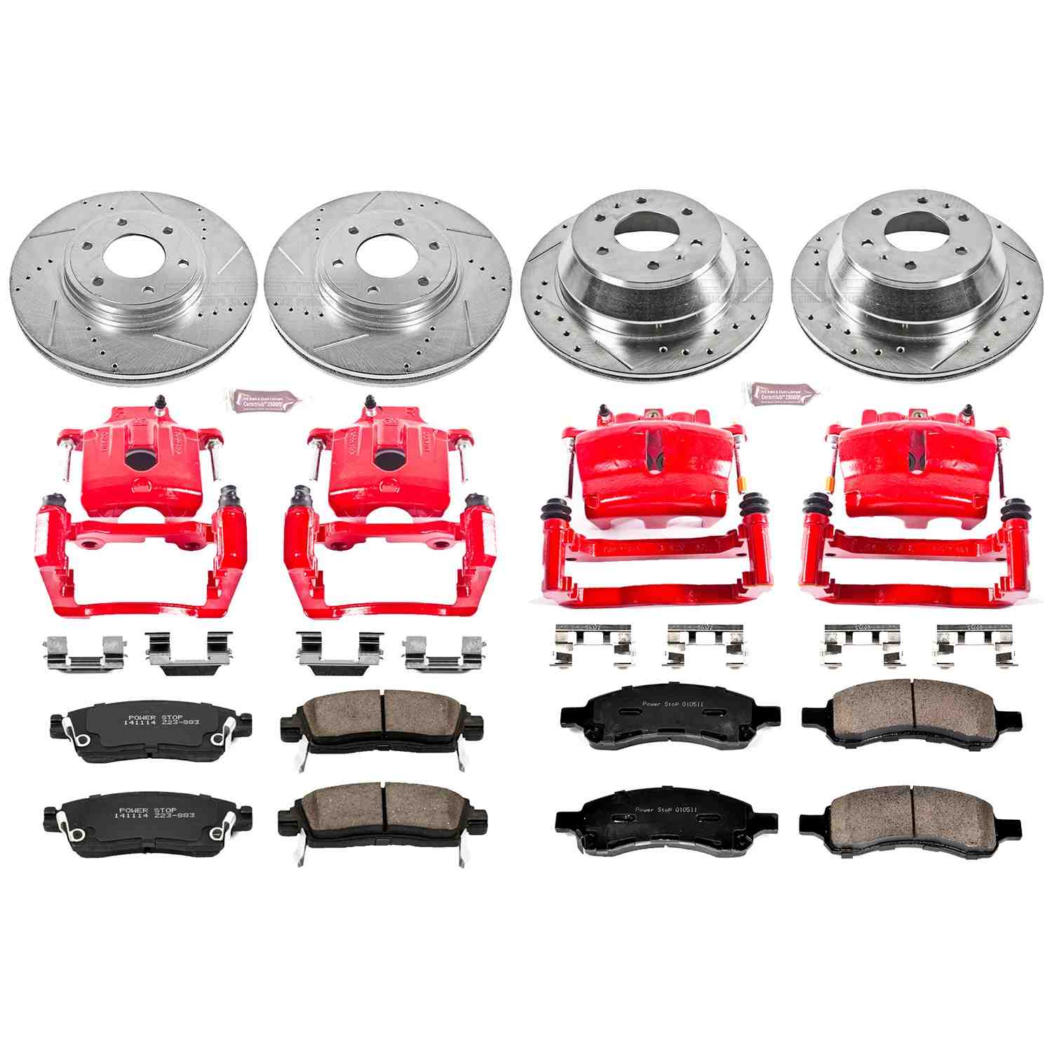 Power Stop 06-09 Chevrolet Trailblazer Front & Rear Z23 Evolution Sport Brake Kit w/Calipers