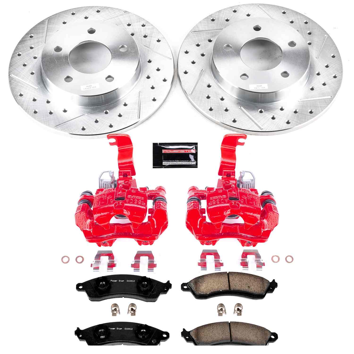 Power Stop 01-03 Oldsmobile Aurora Rear Z23 Evolution Sport Brake Kit w/Calipers